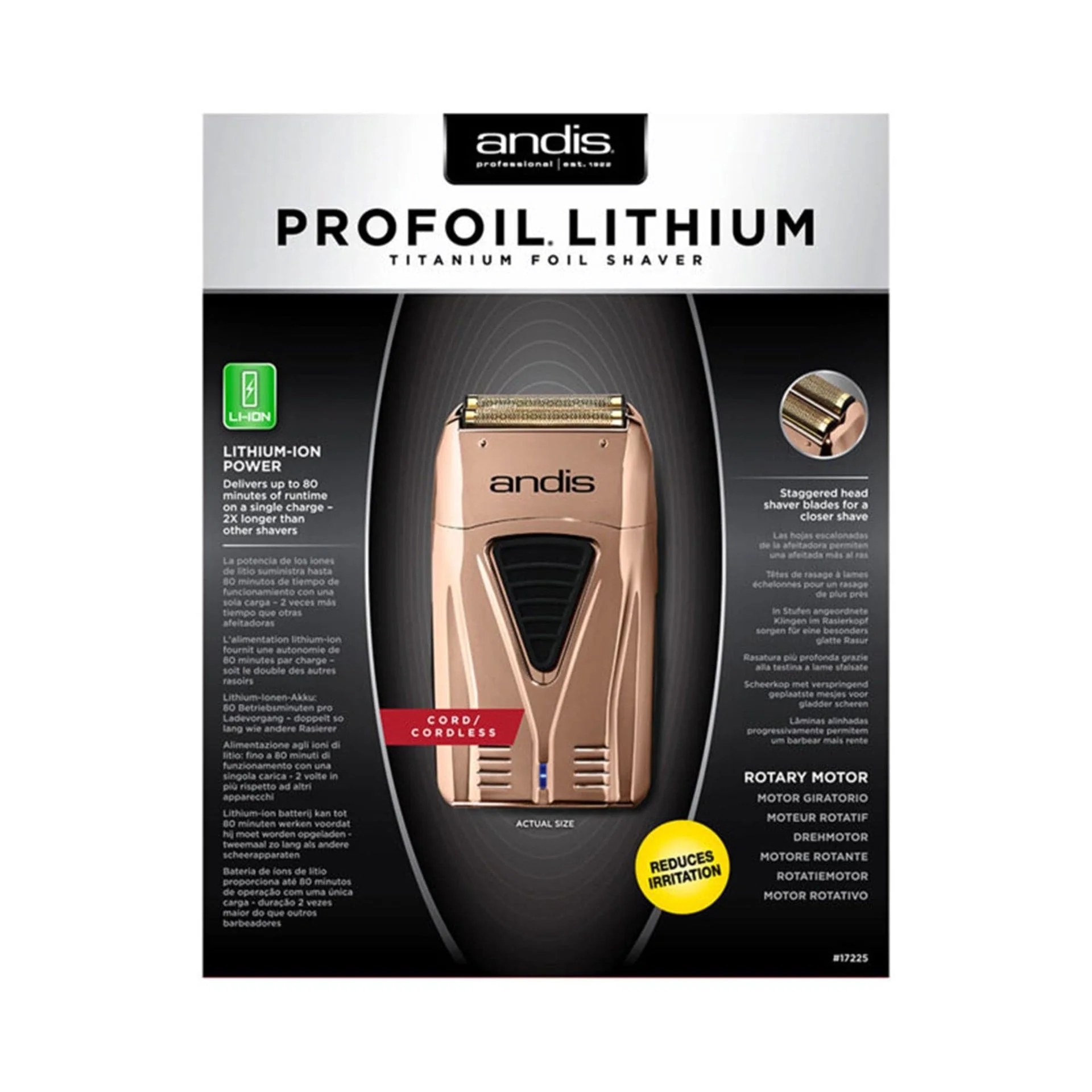 Andis - Profoil Lithium Titanium Foil Shaver - Image 6
