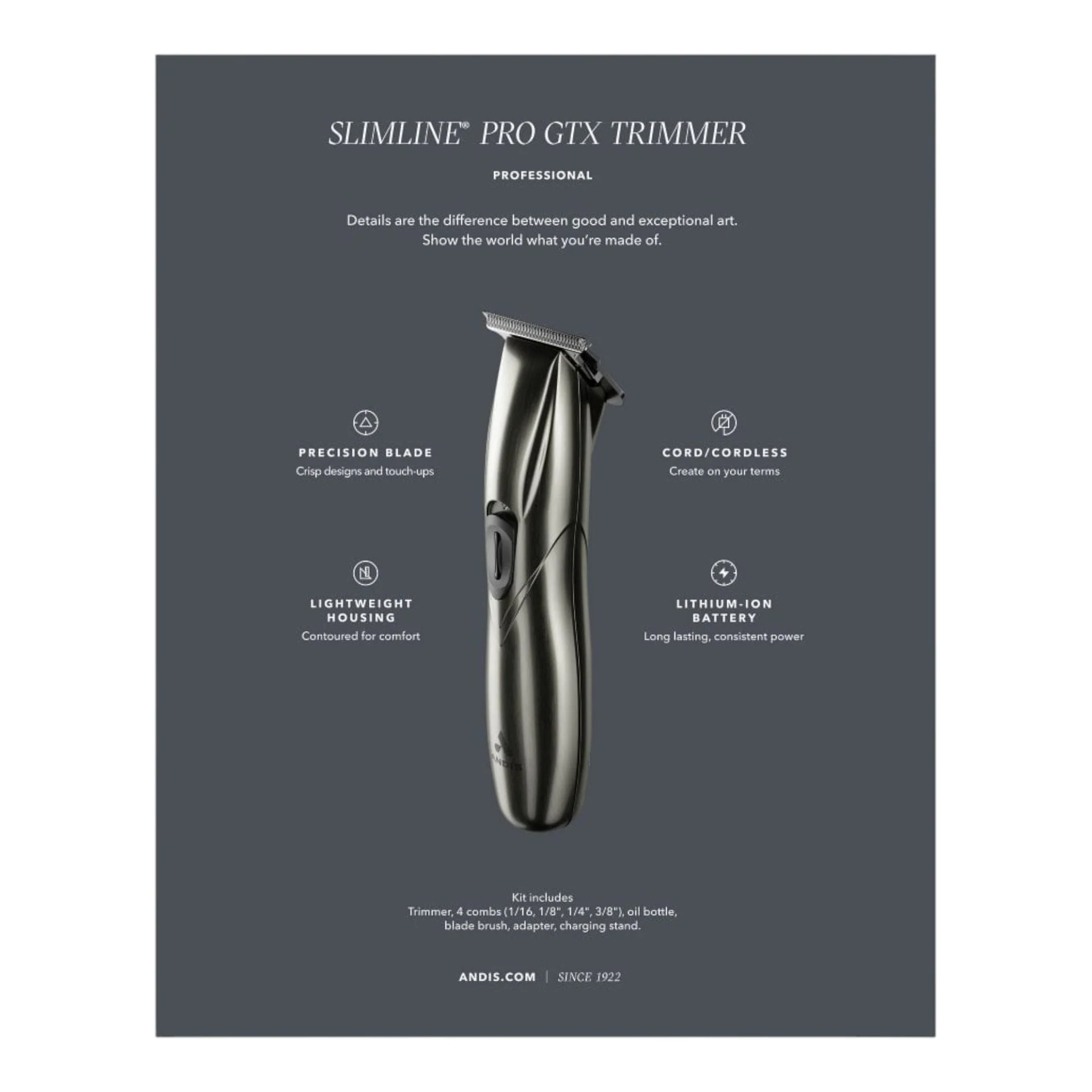 Andis - Slimline Pro GTX Trimmer - Image 15