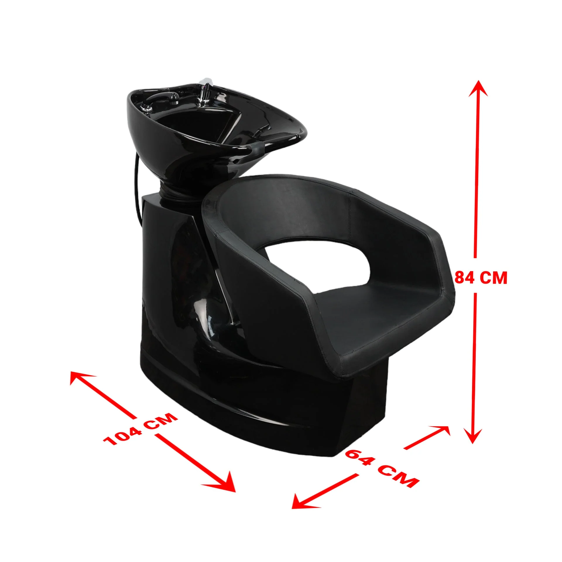 Backwash Chair - Modern Elegance Basin Adjustable Chair Black - Image 16