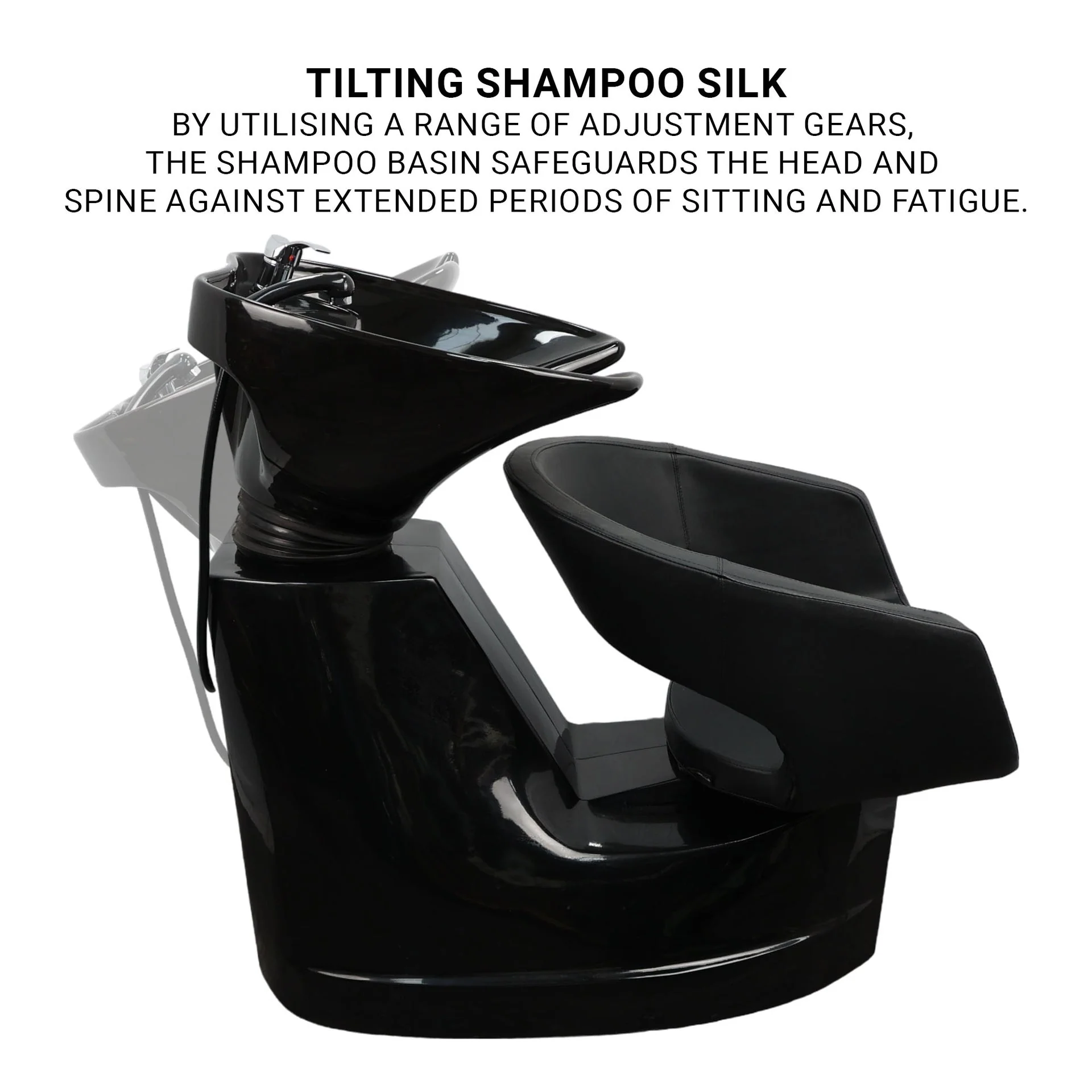 Backwash Chair - Modern Elegance Basin Adjustable Chair Black - Image 4