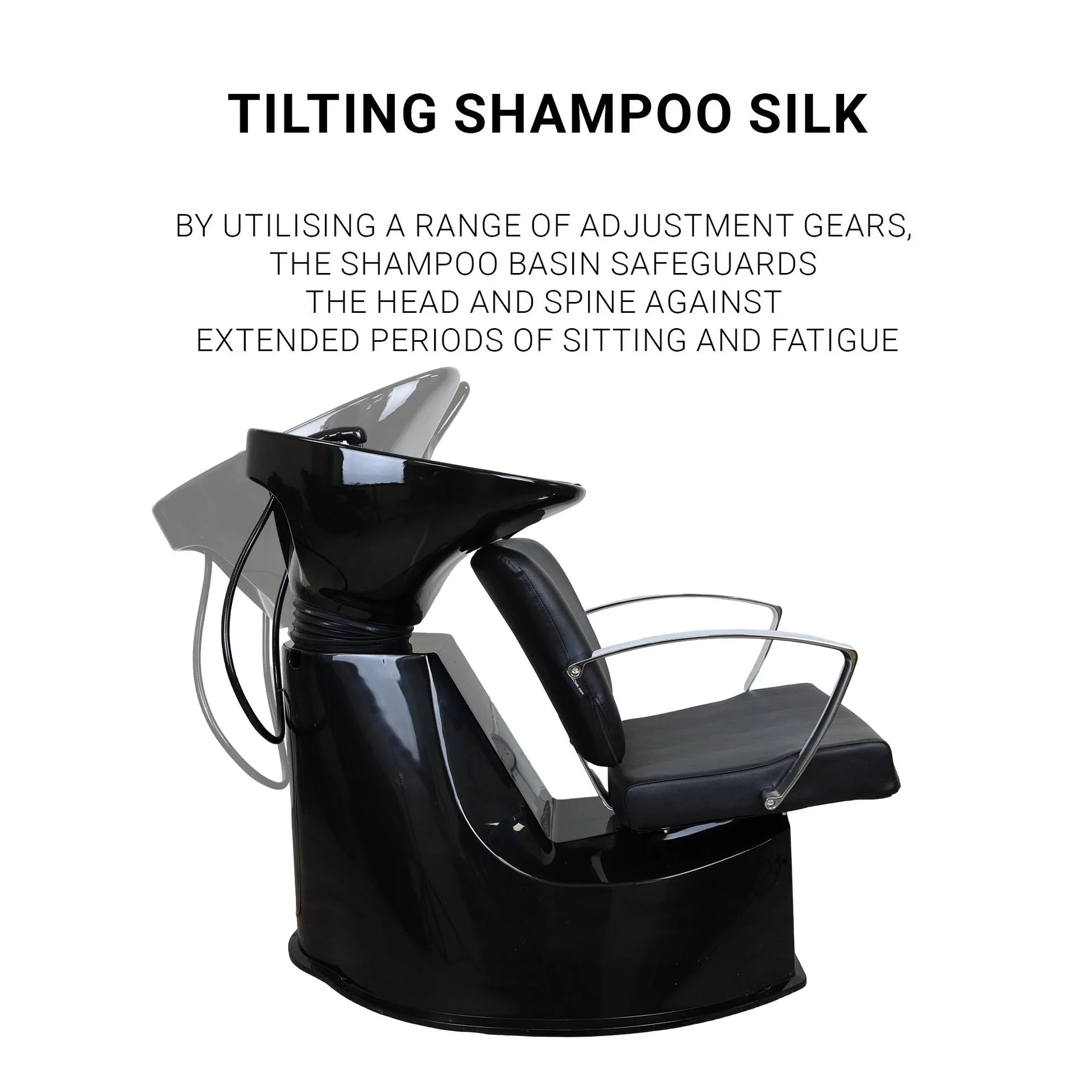 Backwash Chair - Premium Contour Basin Adjustable Chair Black - Image 10