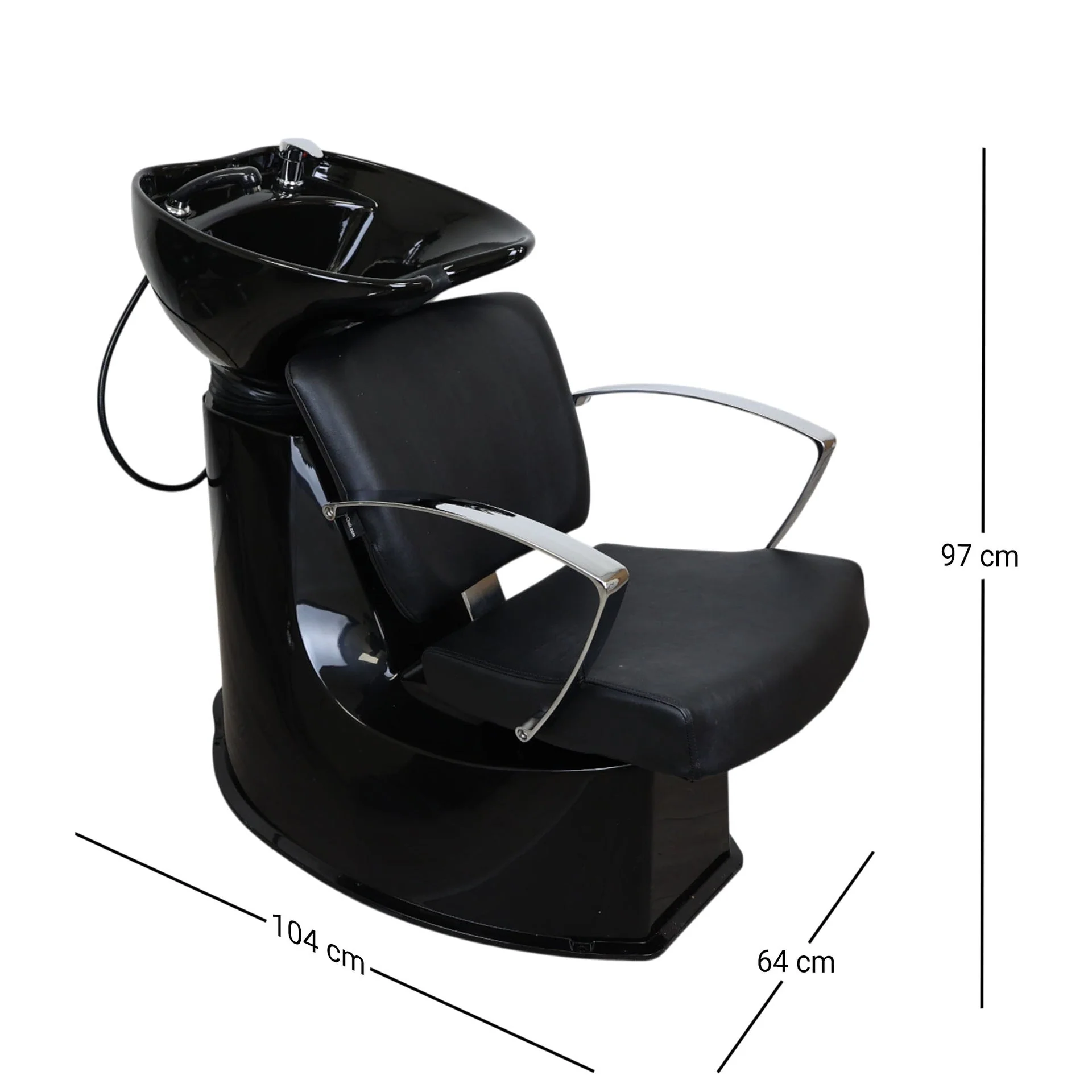 Backwash Chair - Premium Contour Basin Adjustable Chair Black - Image 7