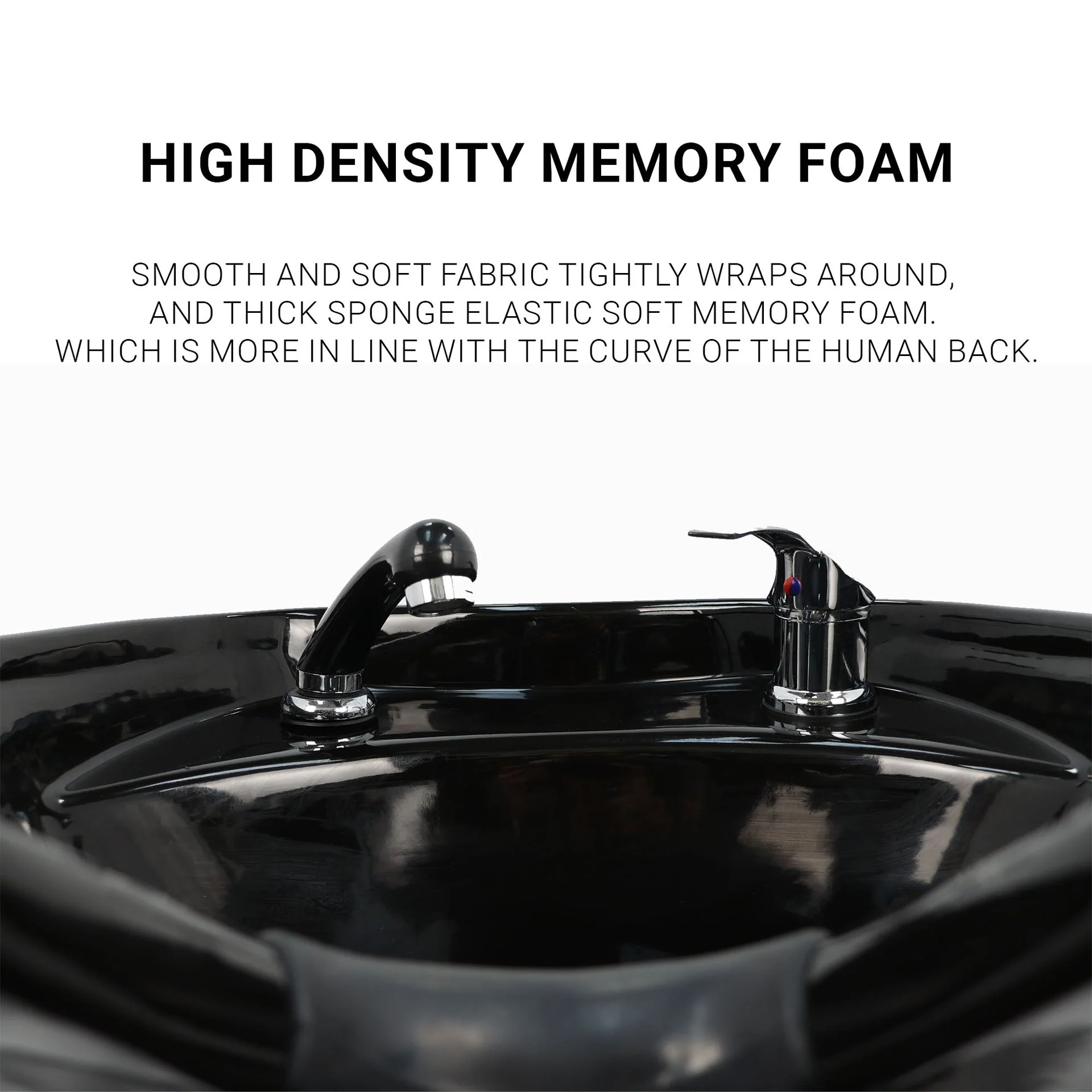 Backwash Chair - Rinse and Relax Basin Adjustable Chair Black - Image 8