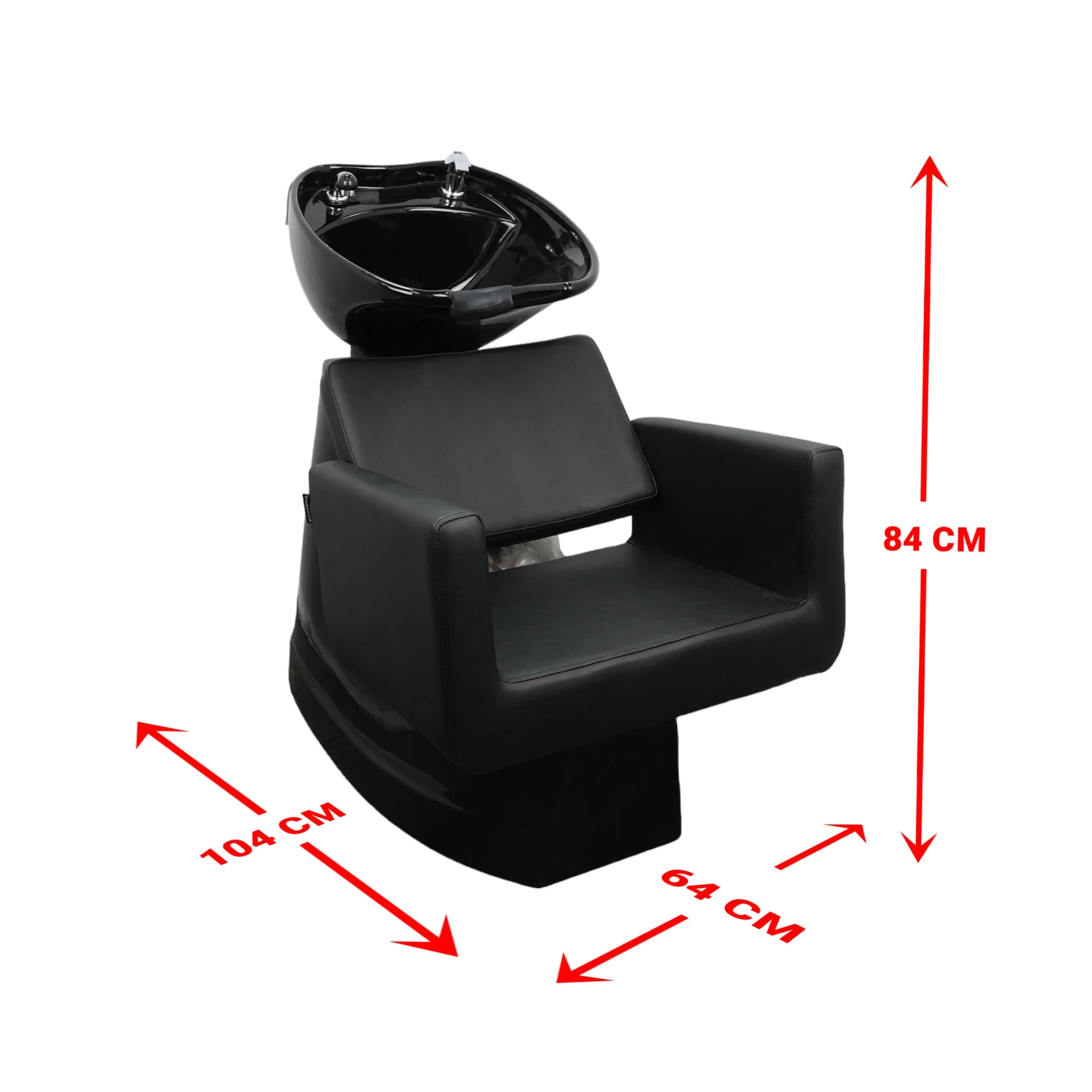 Backwash Chair - Sleek Comfort Basin Adjustable Chair Black - Image 14