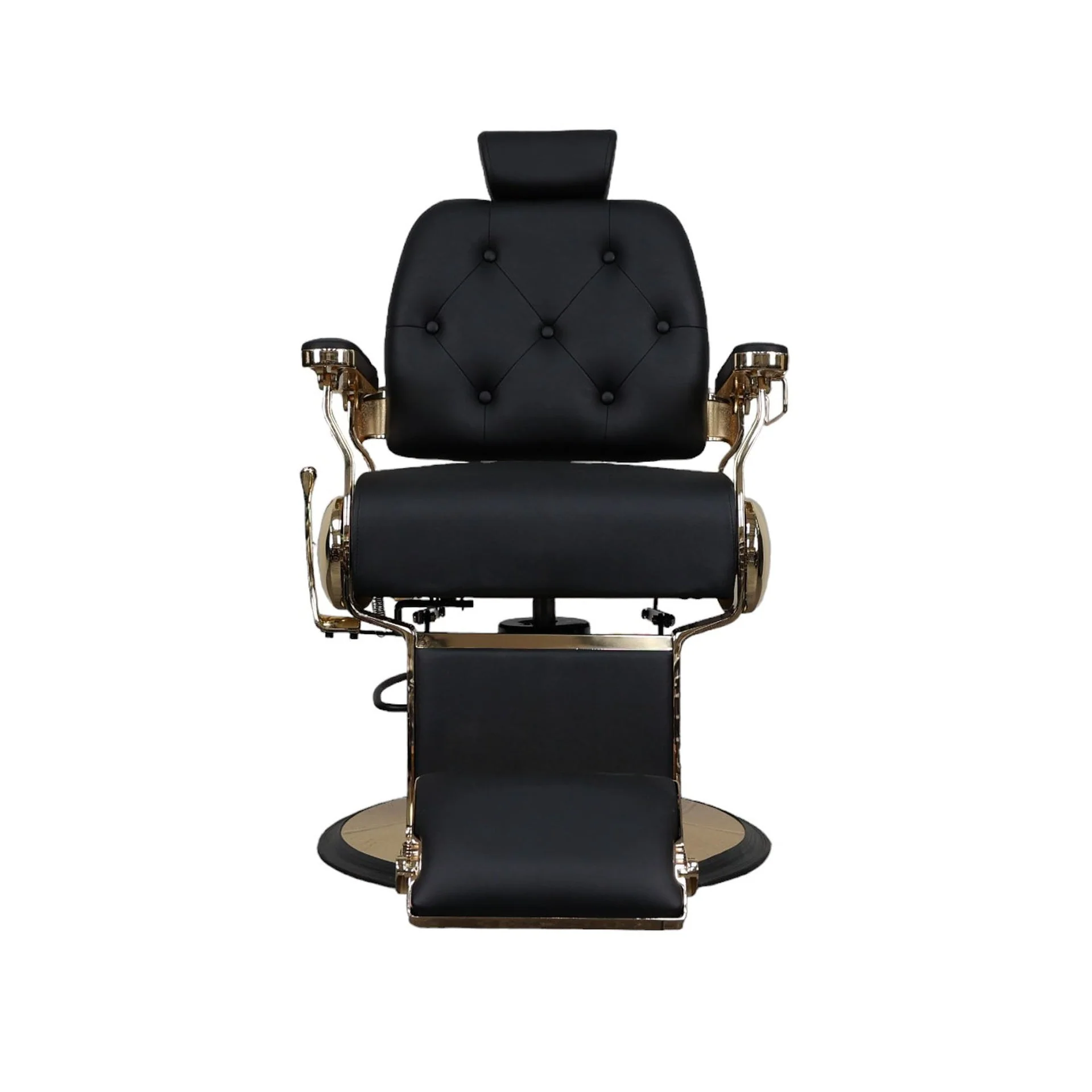 Barber Chair - Luxurious Belmont  Black & Gold Accents - Image 5