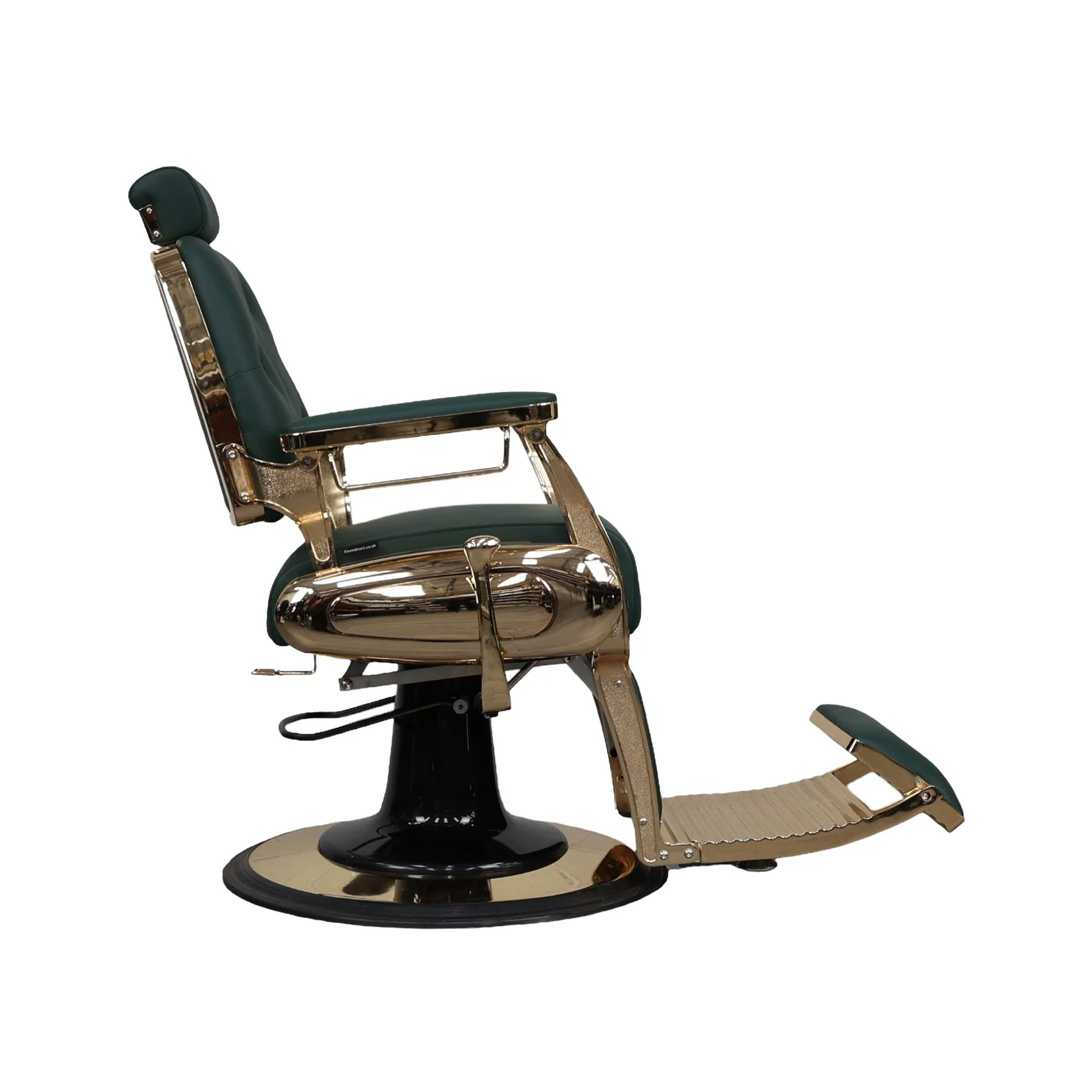 Barber Chair - Luxurious Belmont Green & Gold Accents - Image 4