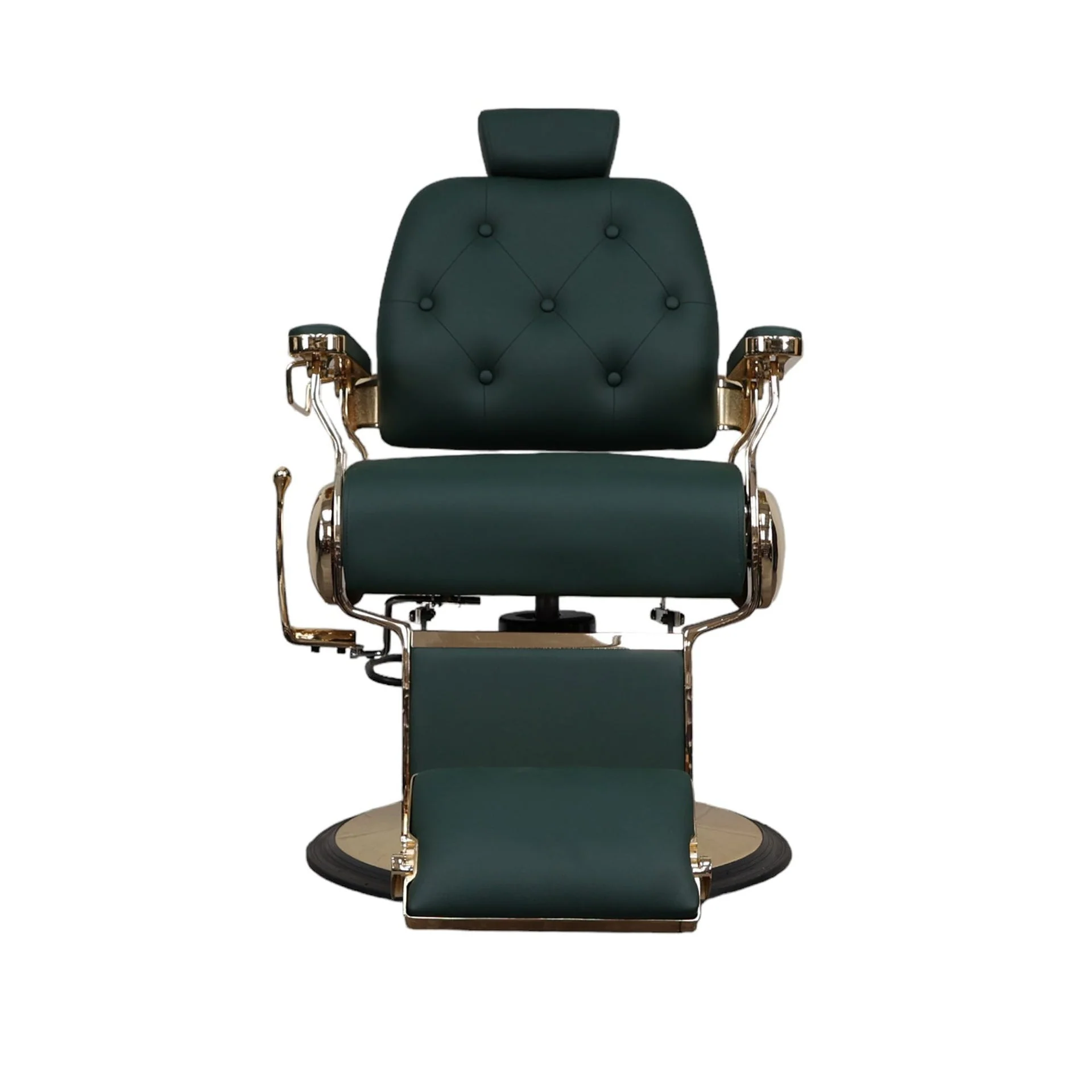 Barber Chair - Luxurious Belmont Green & Gold Accents - Image 5