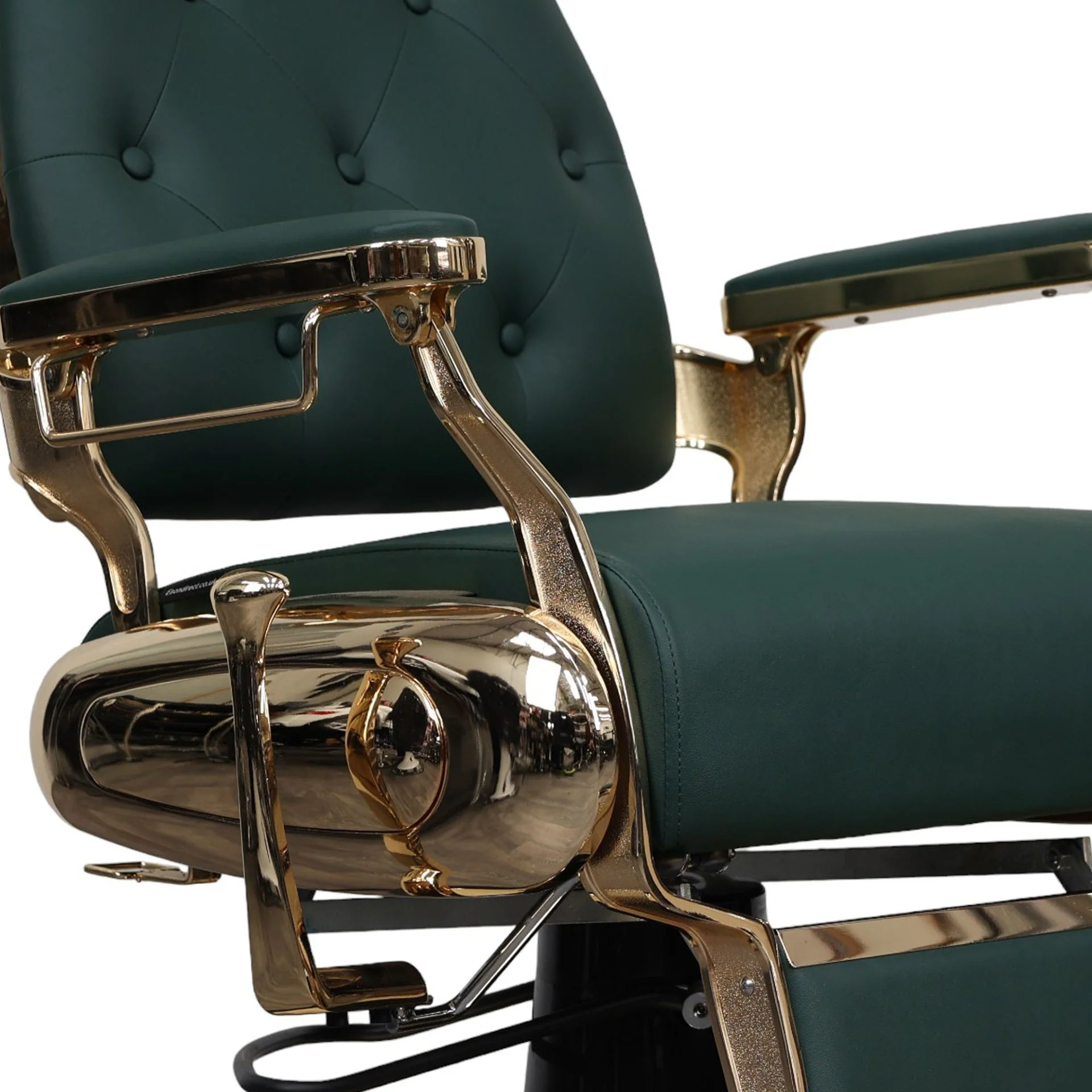 Barber Chair - Luxurious Belmont Green & Gold Accents - Image 6