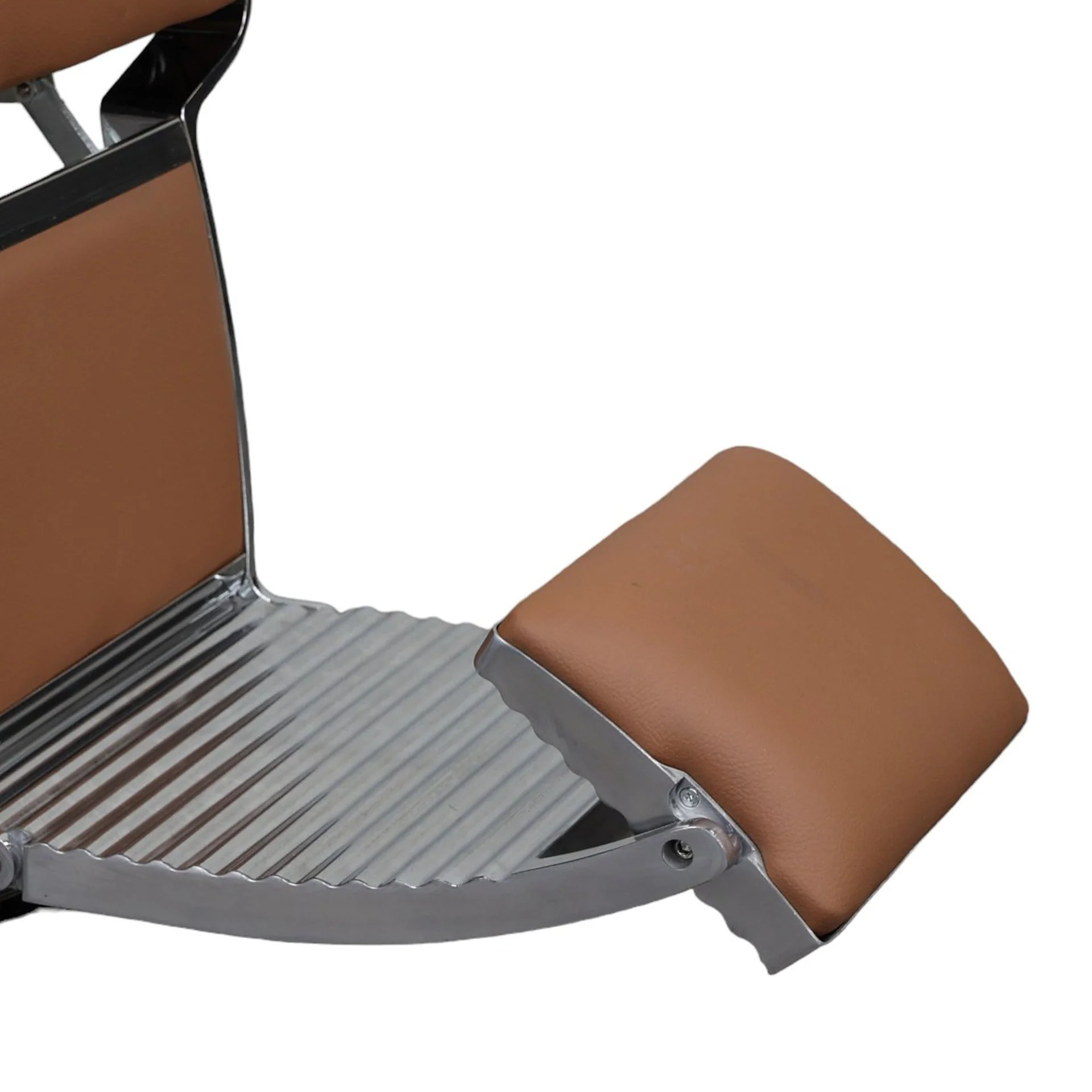 Barber Chair - Luxurious Belmont Tan & Chrome Accents - Image 7