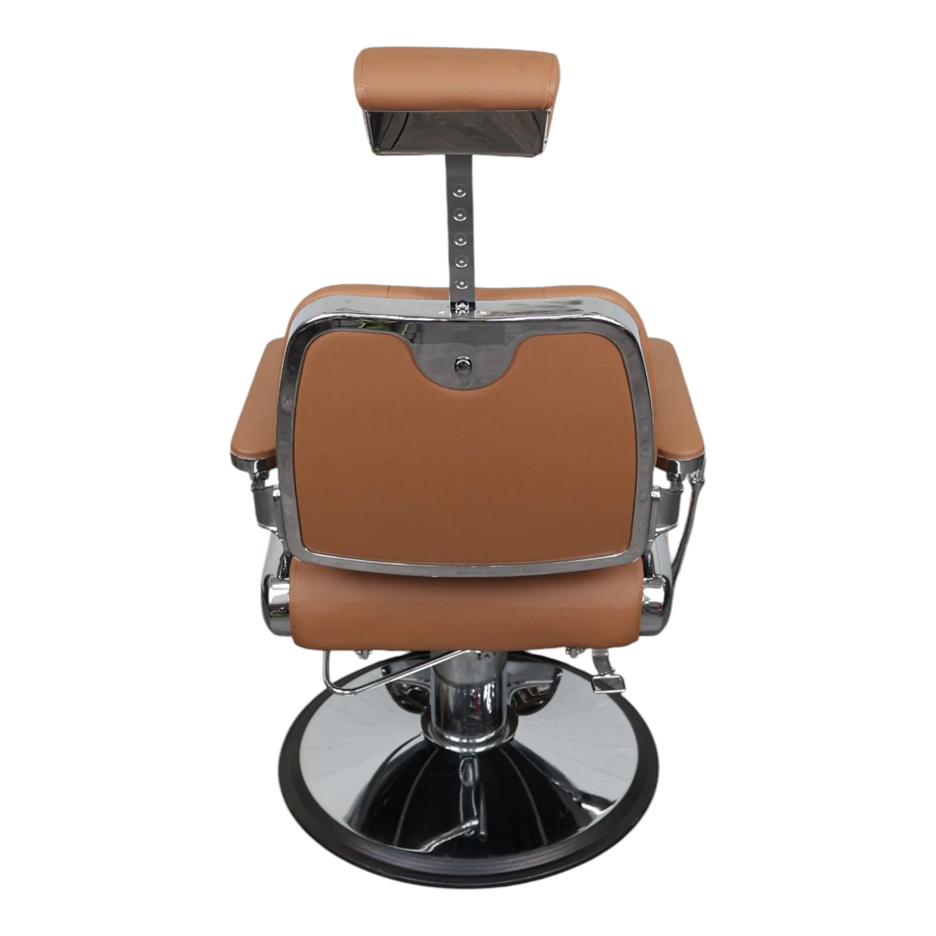 Barber Chair - Luxurious Belmont Tan & Chrome Accents - Image 8