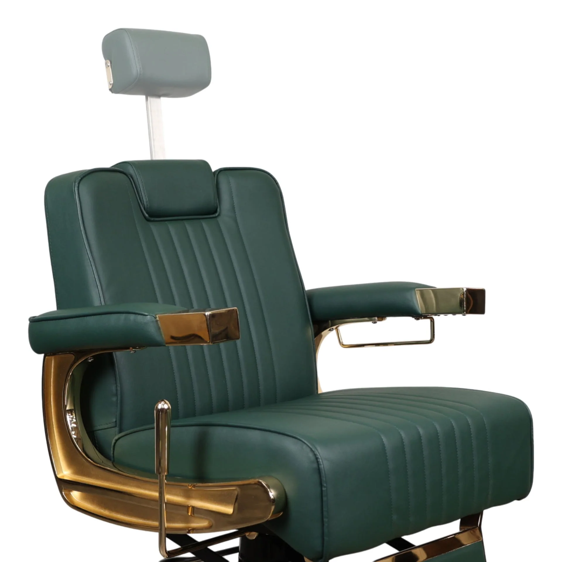 Barber Chair - Retro Green & Gold Accents - Image 6