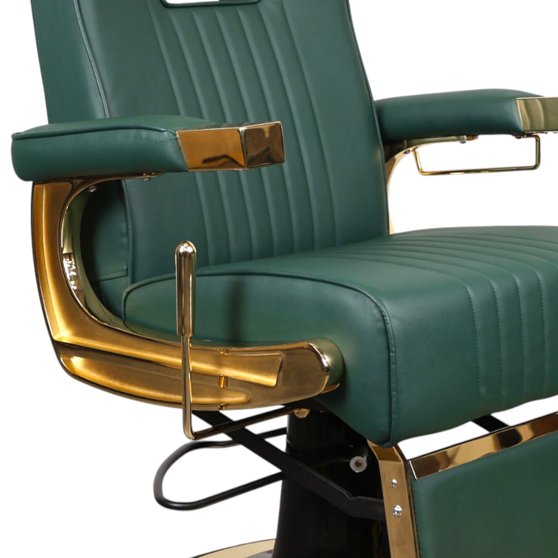 Barber Chair - Retro Green & Gold Accents - Image 7