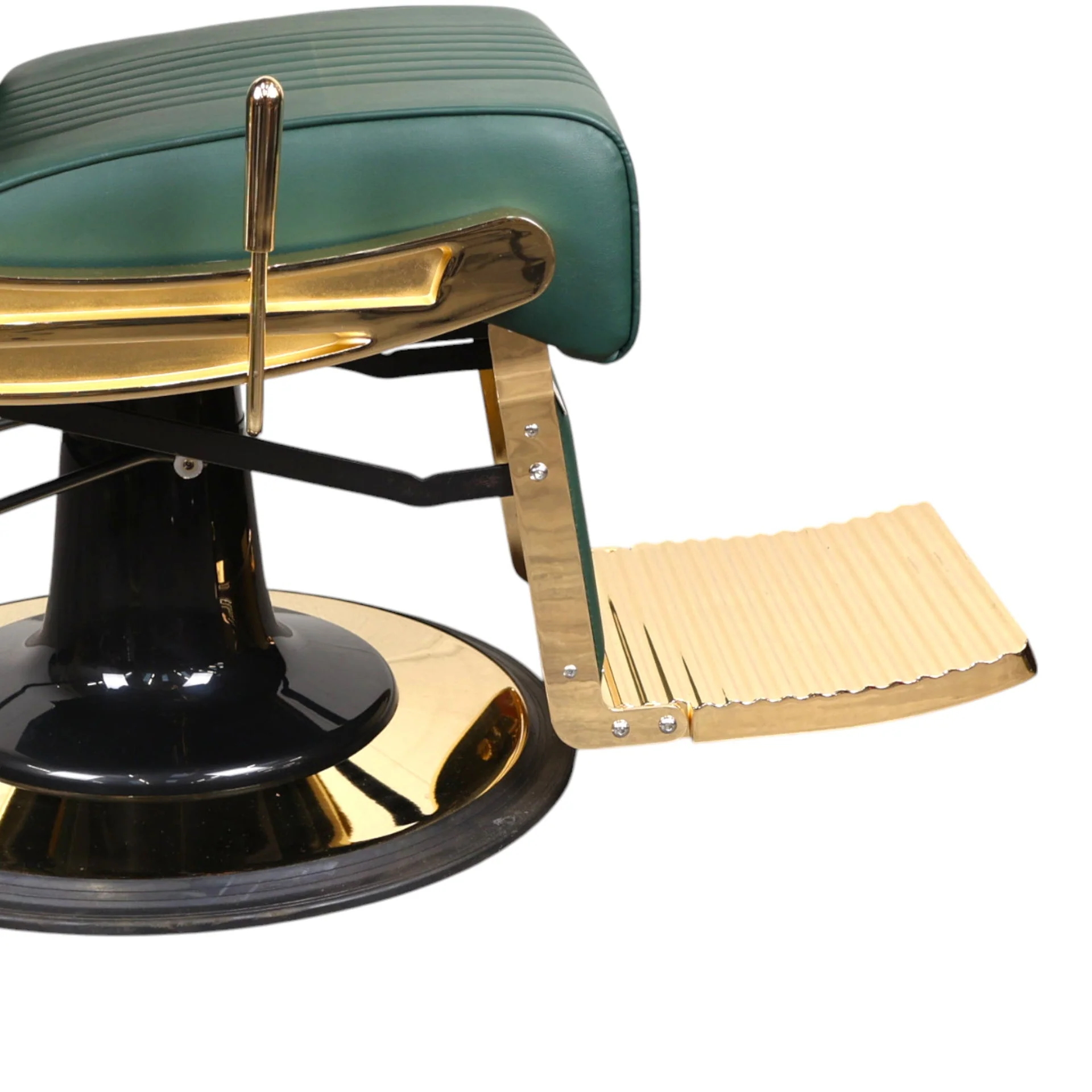 Barber Chair - Retro Green & Gold Accents - Image 8