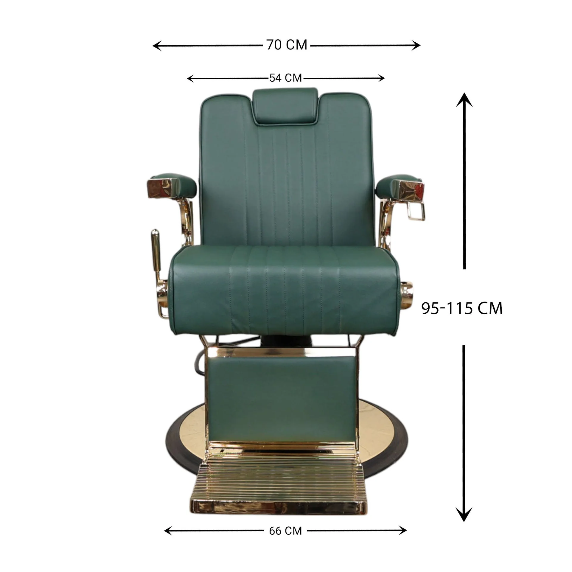 Barber Chair - Retro Green & Gold Accents - Image 9