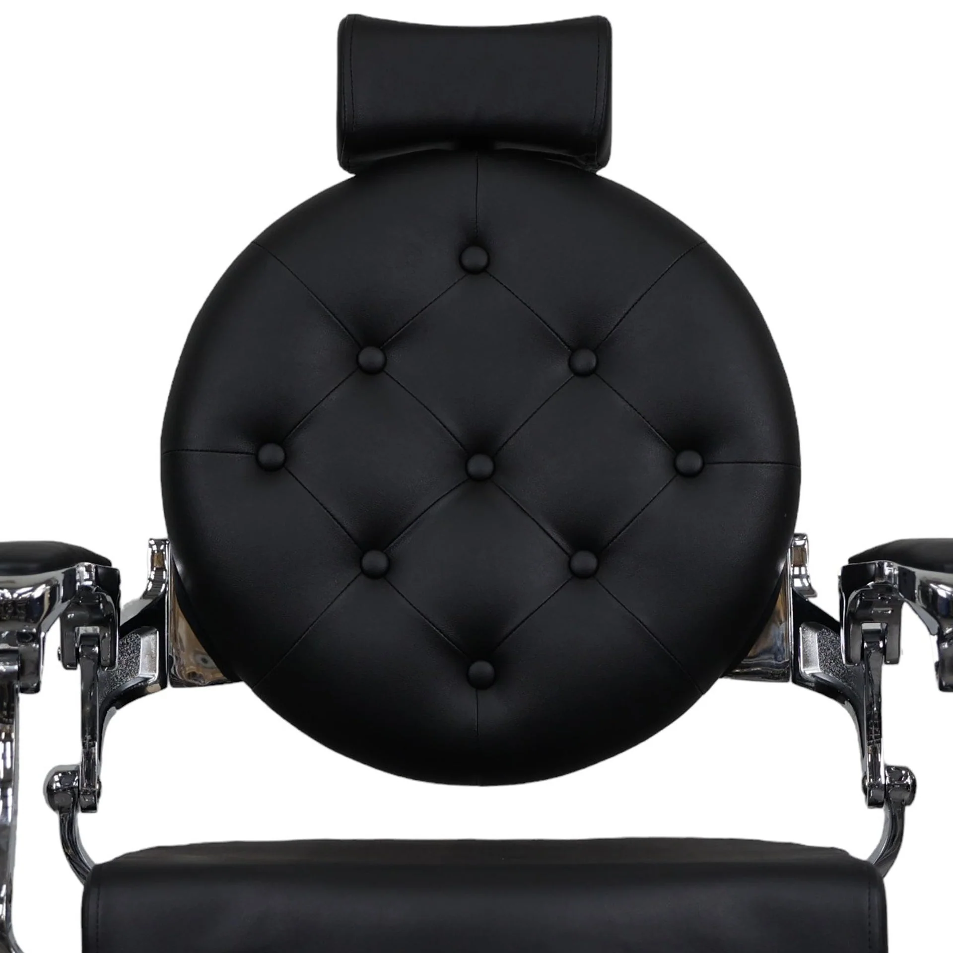 Barber Chair - Vintage Style Black & Chrome Accents - Image 6