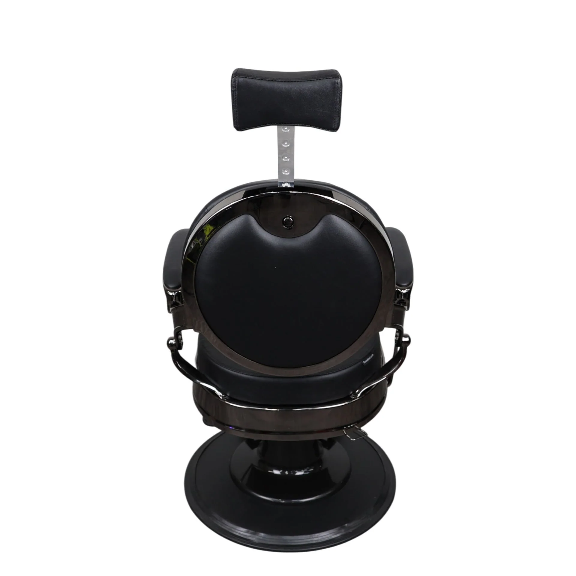 Barber Chair - Vintage Style Black & Shiny Black Accents - Image 12