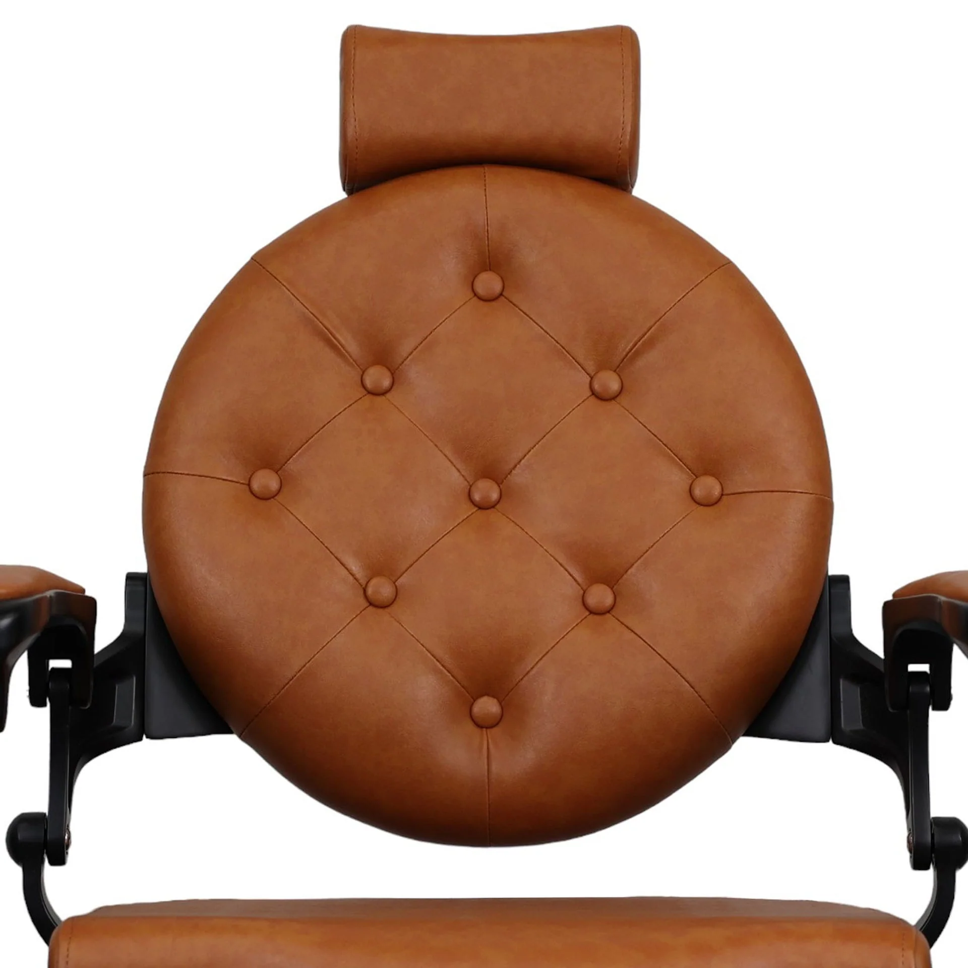 Barber Chair - Vintage Style Camel & Black Accents - Image 7