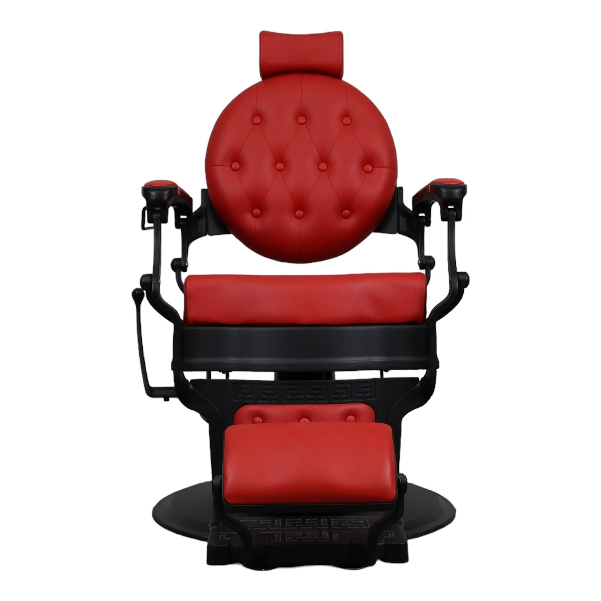 Barber Chair - Vintage Style Red & Black Accents - Image 4