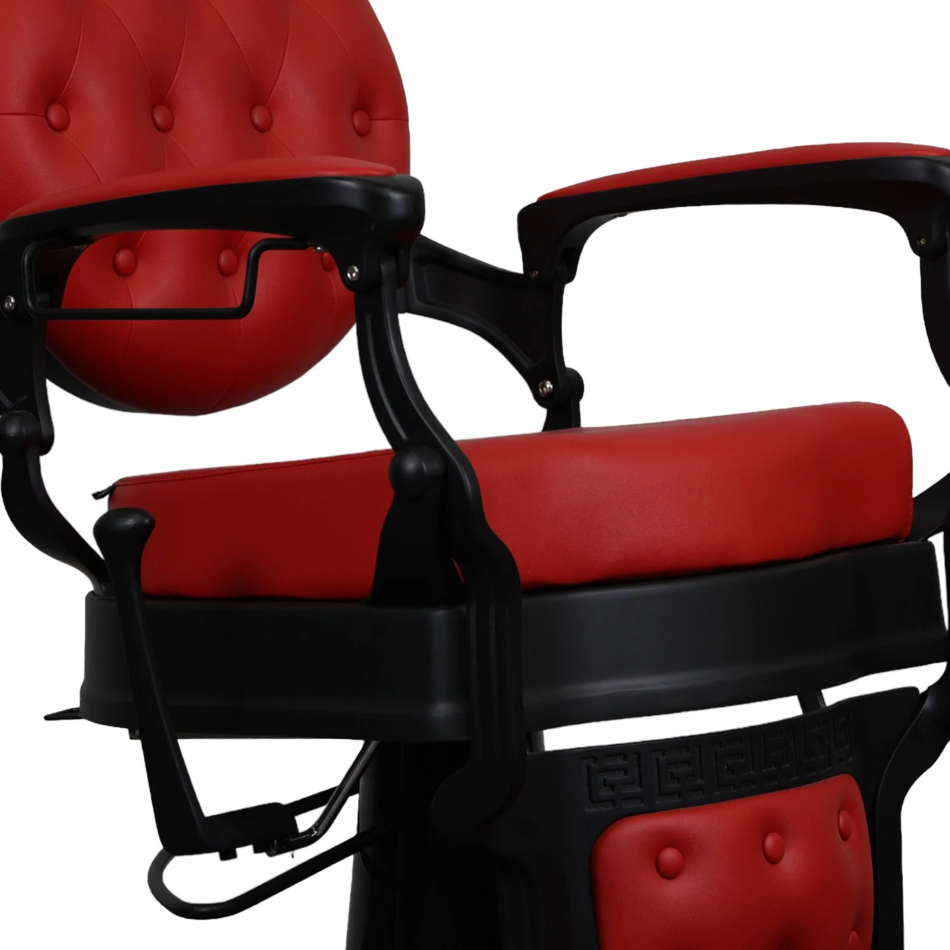 Barber Chair - Vintage Style Red & Black Accents - Image 8
