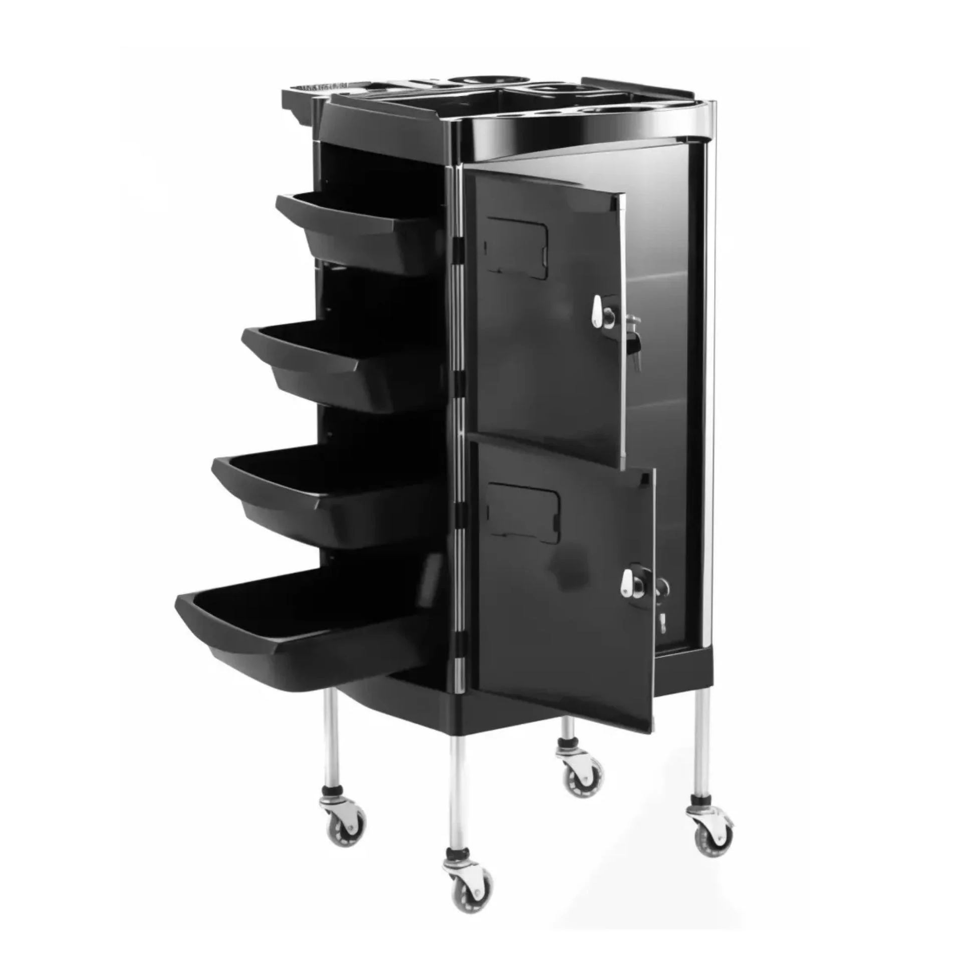 Eson - Hairdresser Multi-Function Trolley With Locking Doors - Image 3