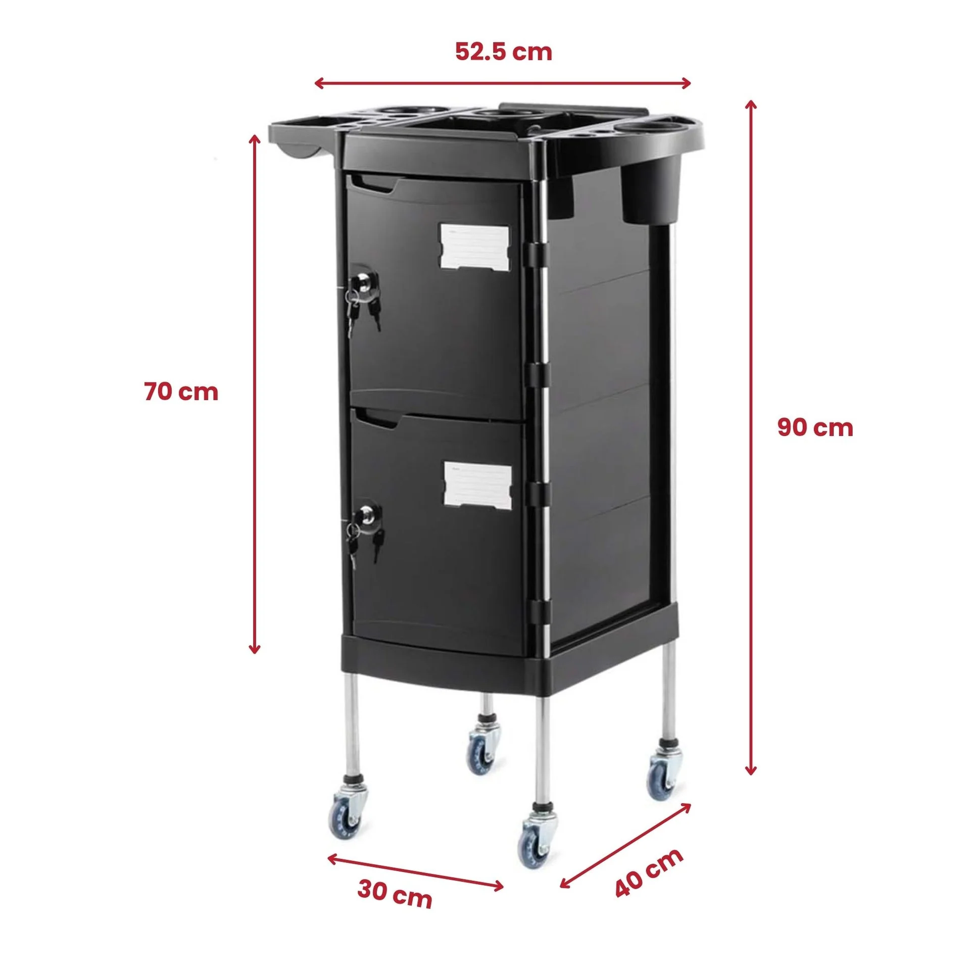 Eson - Hairdresser Multi-Function Trolley With Locking Doors - Image 4