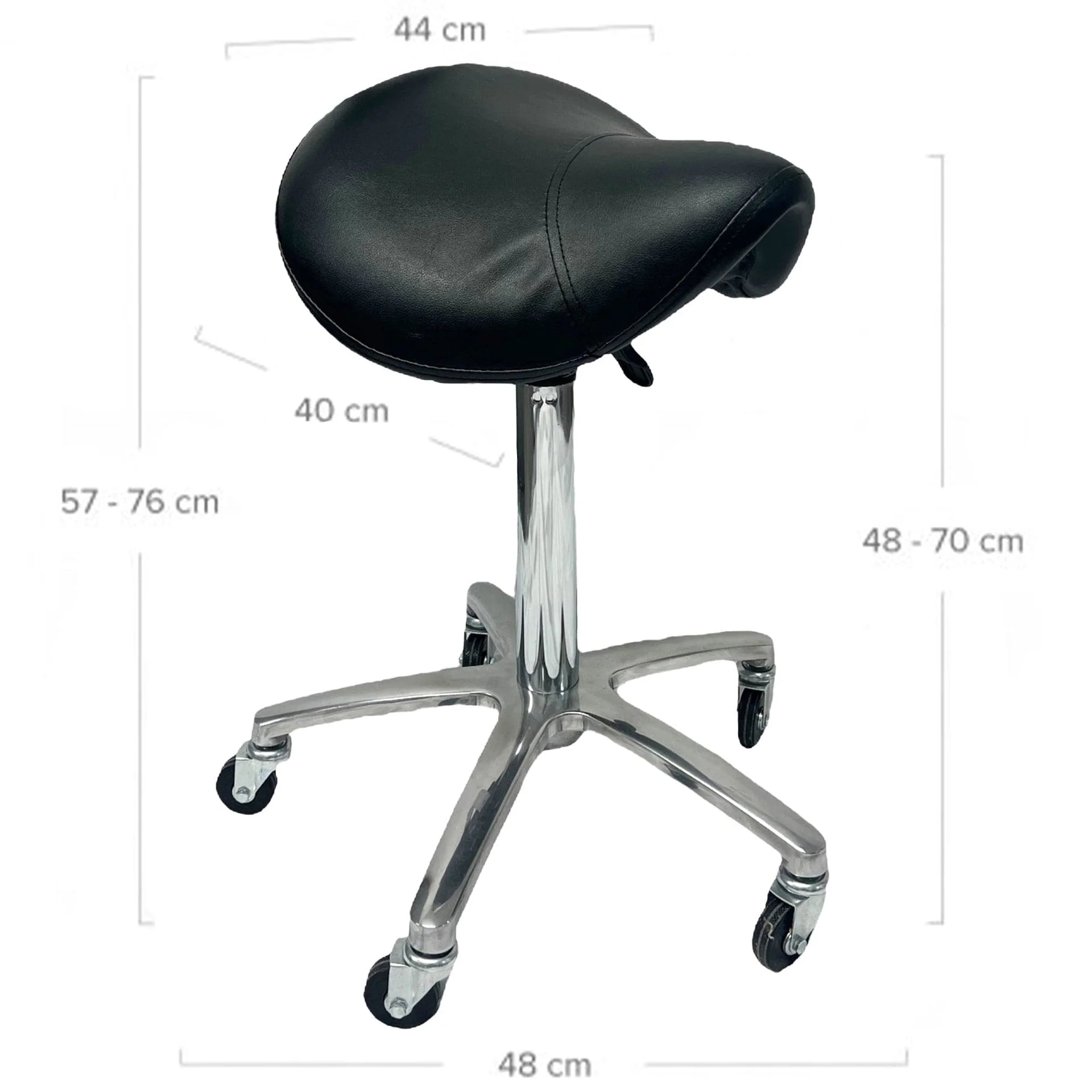 Eson - Salon Saddle Chair Adjustable Ergonomic Stool with Wheels - Image 3