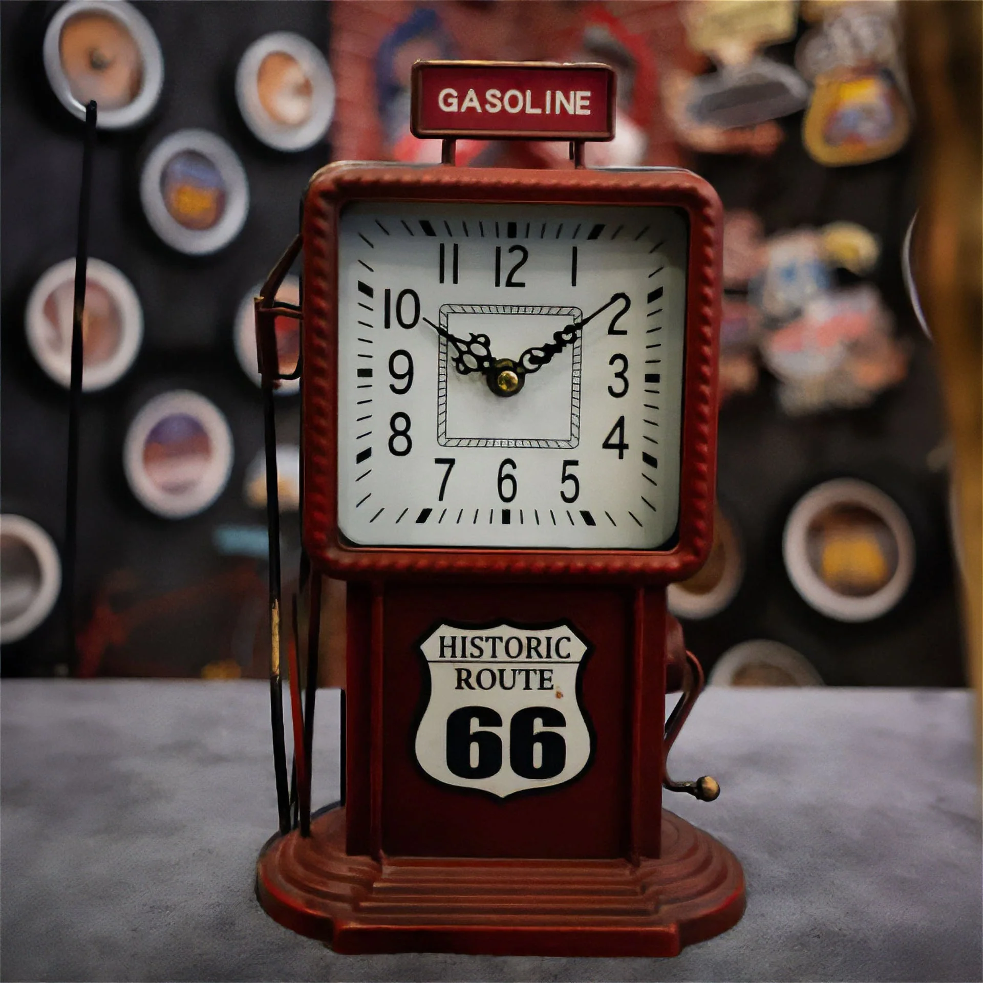 Eson - Vintage Gasoline Table Clock 30cm - Image 3