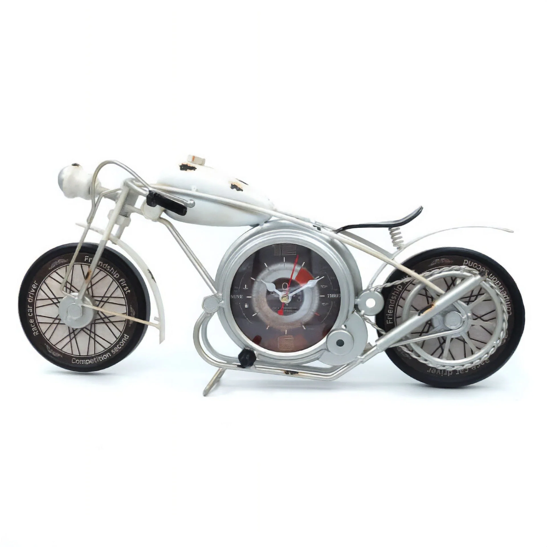 Eson - Vintage Retro Miniature Motorbike Clock 20cm - Image 11