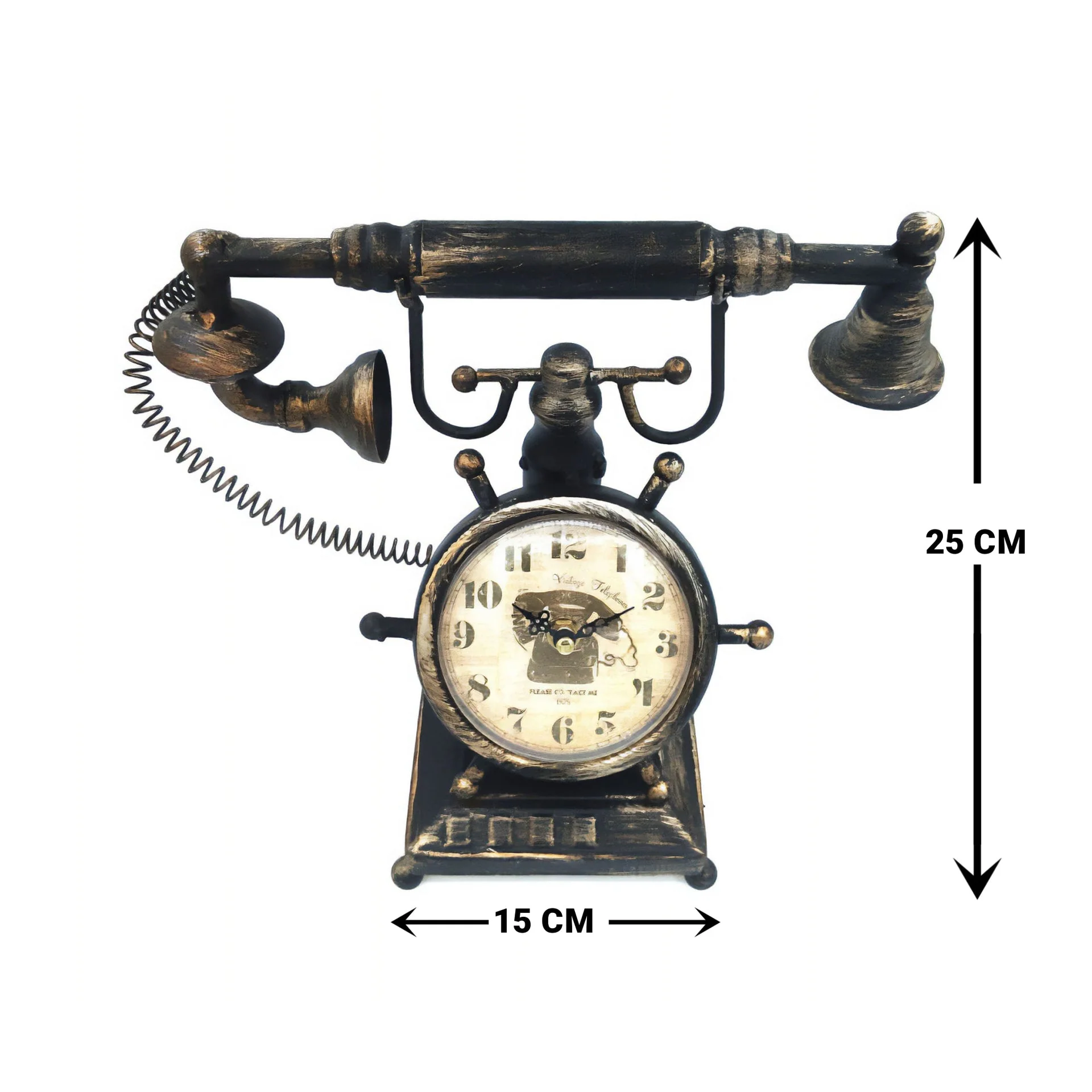 Eson - Vintage Telephone Style Metal Clock - Image 3