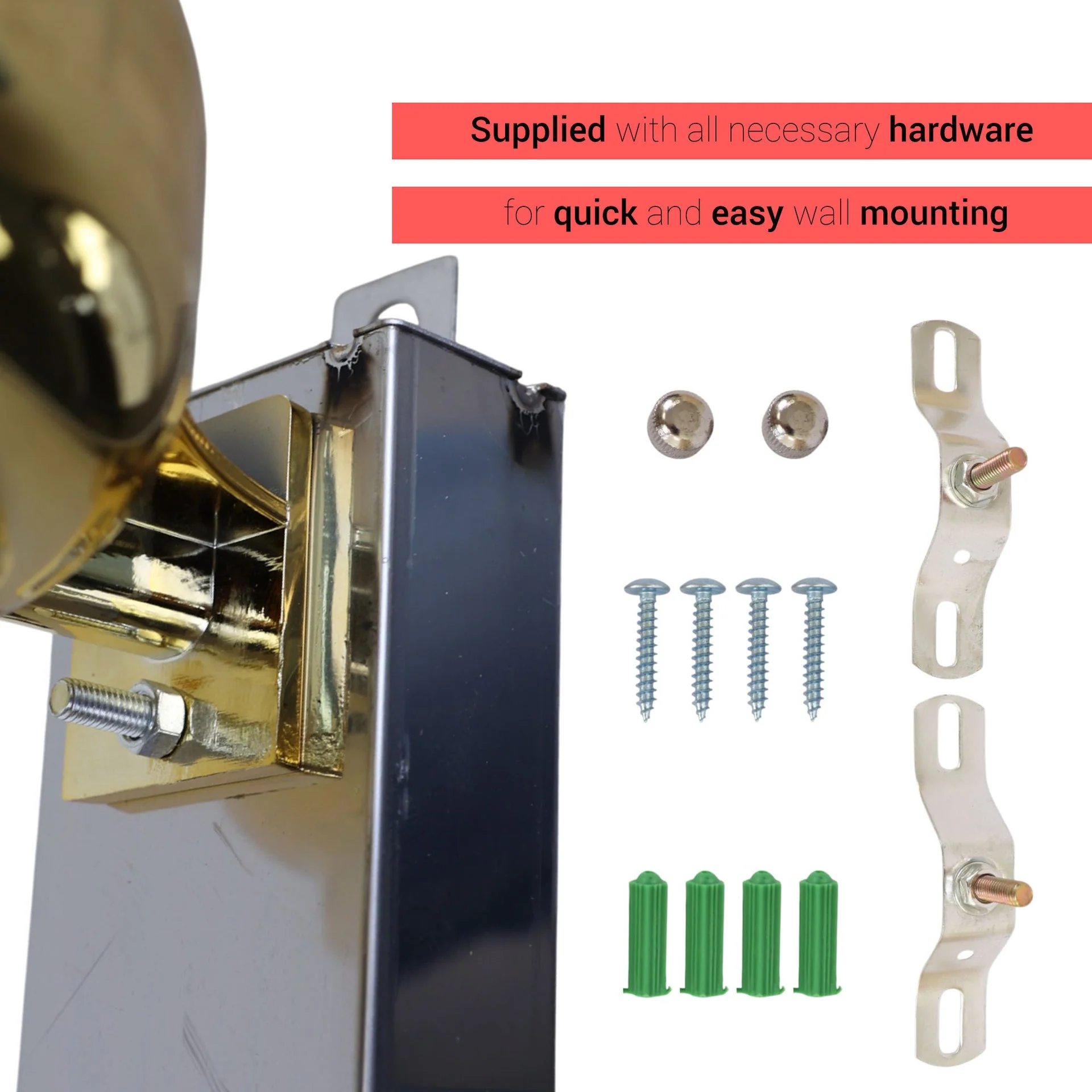 Gabri - Barber Pole Light With Open Sign (Gold Red White Blue Stripes) 70cm - Image 5