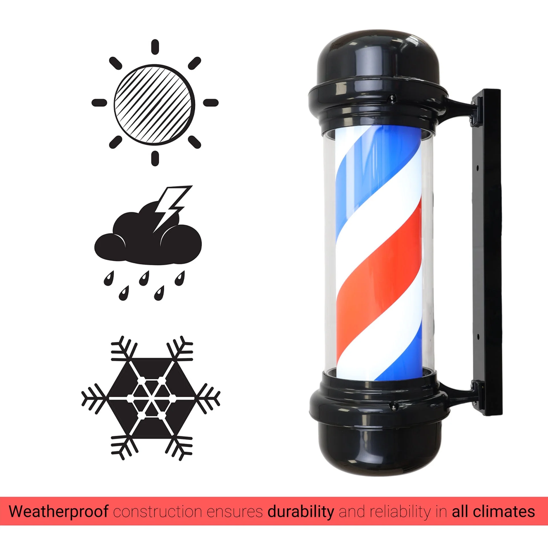 Gabri - Classic Barber Pole Light 71cm - Image 8