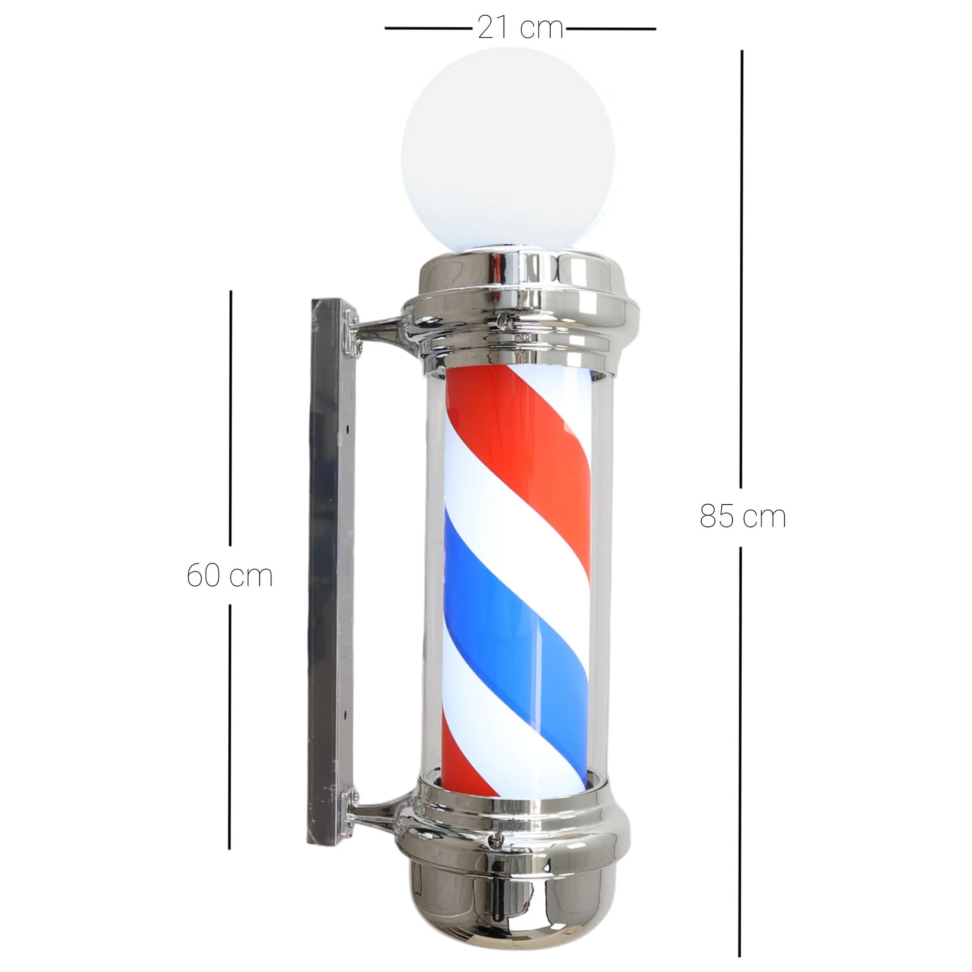 Gabri - Classic Barber Pole Light With Open Sign 85cm - Image 4