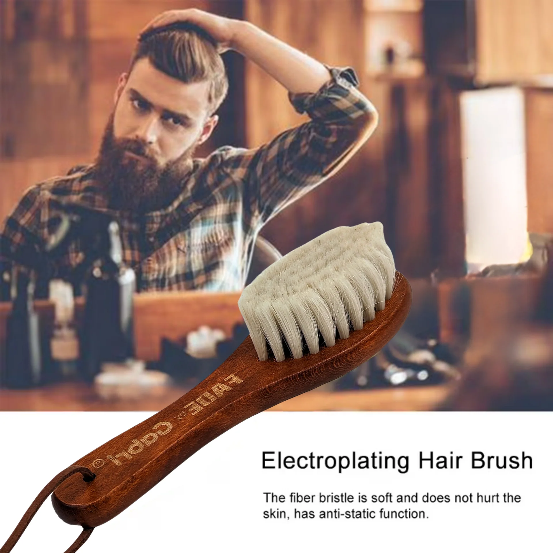 Gabri - Fade Brush White Bristles Wooden 15cm - Image 7