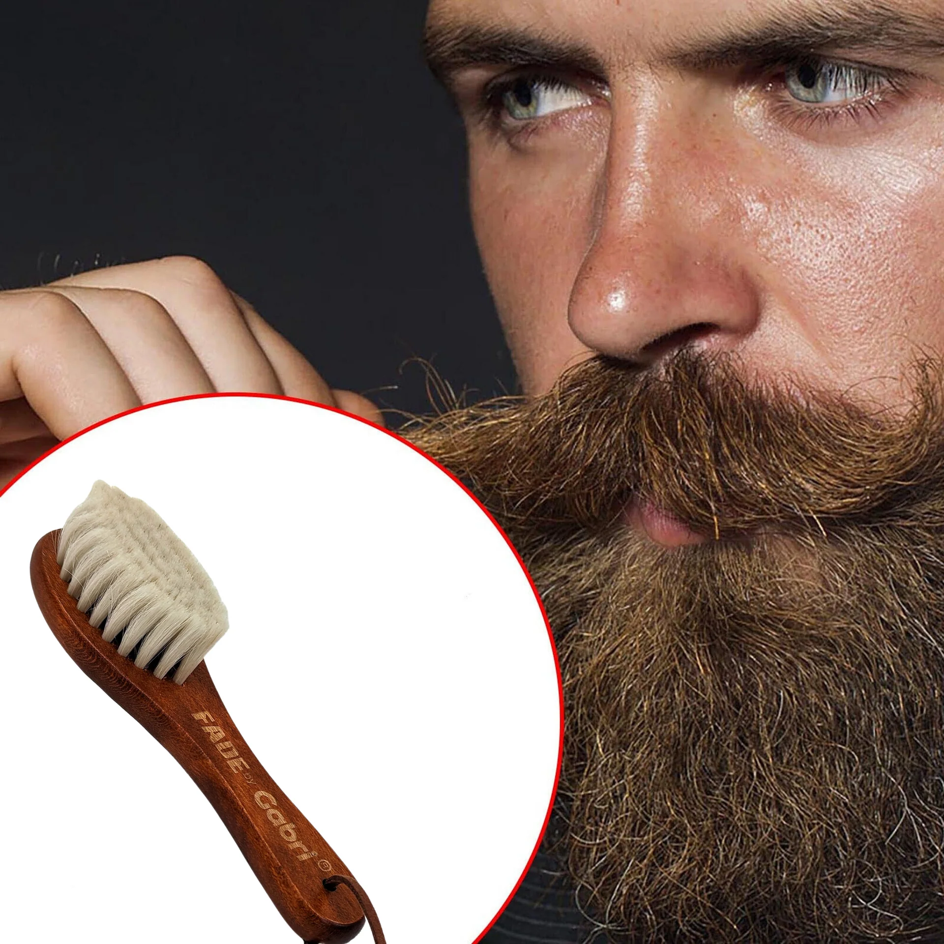 Gabri - Fade Brush White Bristles Wooden 15cm - Image 8