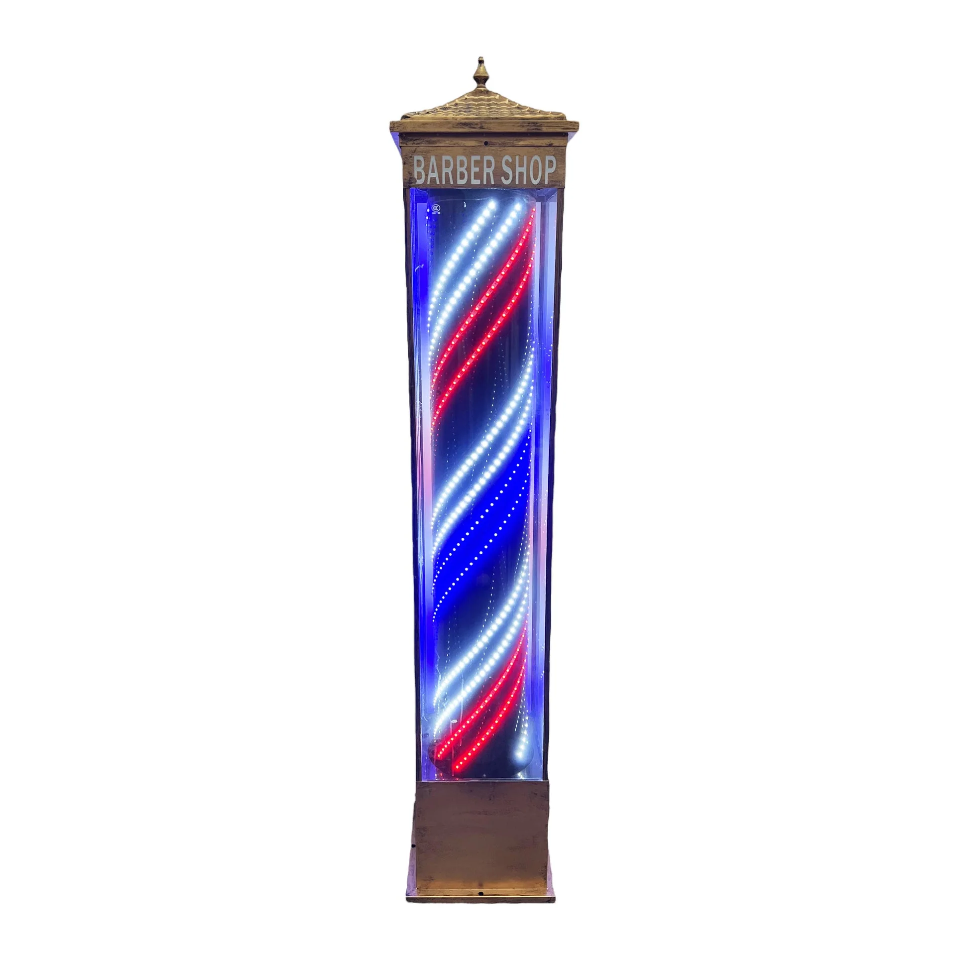 Gabri - Floor Barber Pole Lantern Style Digital Led Light 1.8m - Image 7