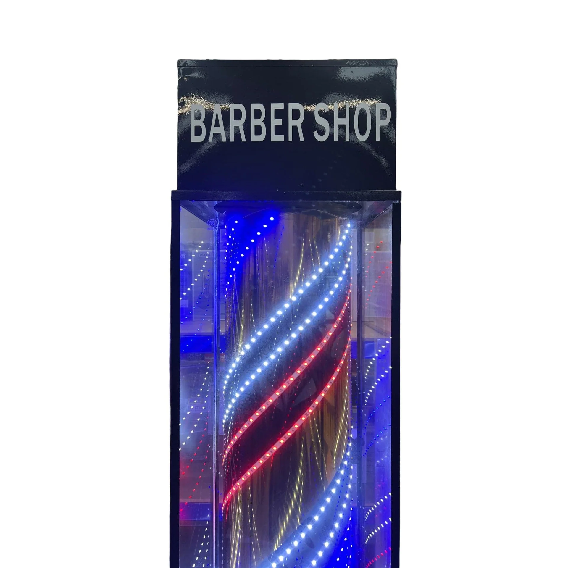 Gabri - Floor Barber Pole Lantern Style Digital Led Light 2.3m - Image 3