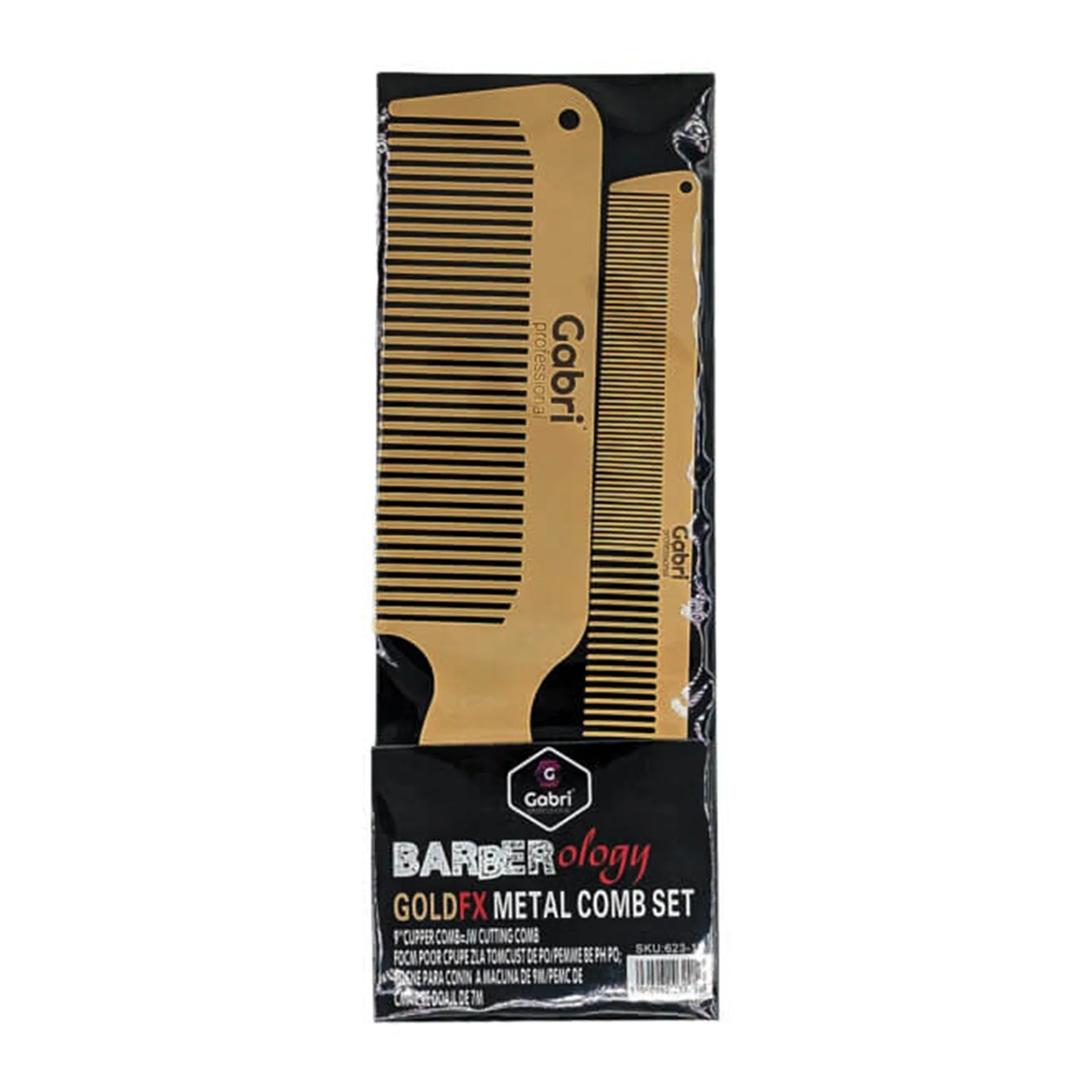 Gabri - Gold Metal Taper & Detangler Comb - Image 9