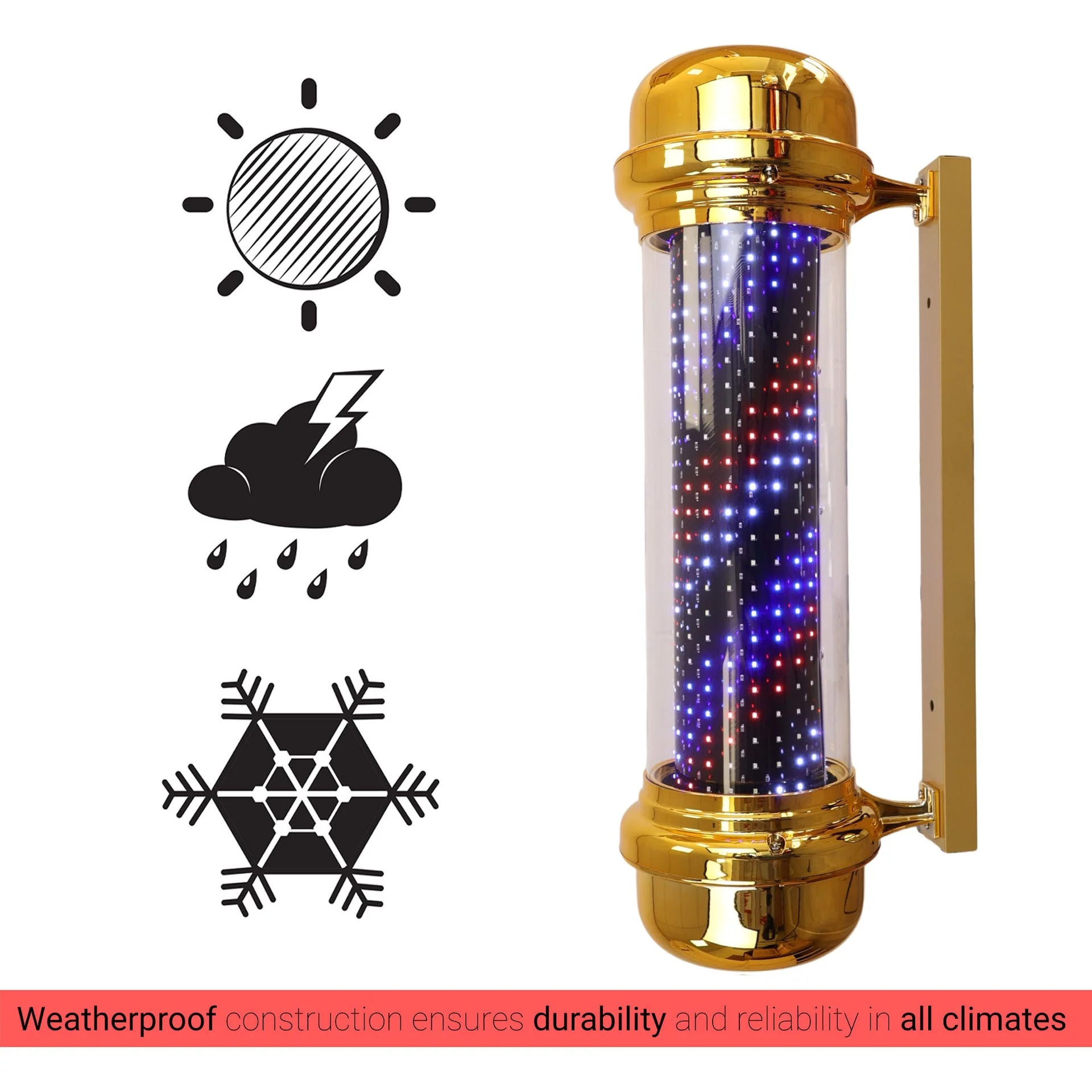 Gabri - Led Light Barber Pole Digital 5 Modes With Remote Control 71cm - Image 8