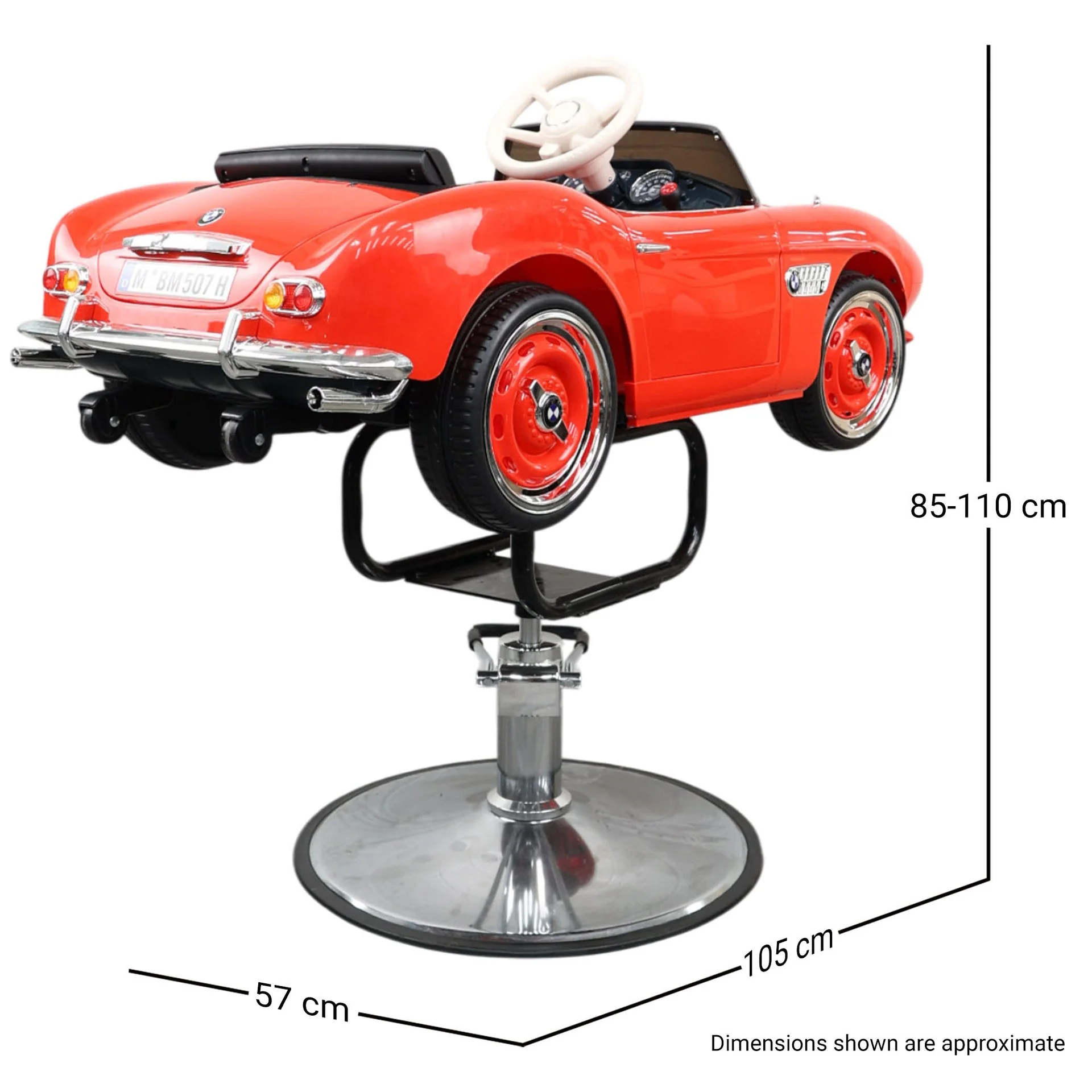 Kids Barber Chairs - Vintage Touring Sport Red - Image 4