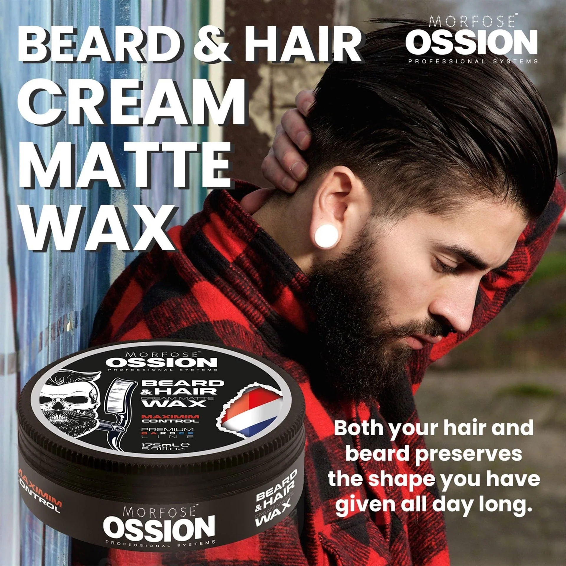 Morfose - Ossion Beard & Hair Cream Matte Wax 175ml - Image 9