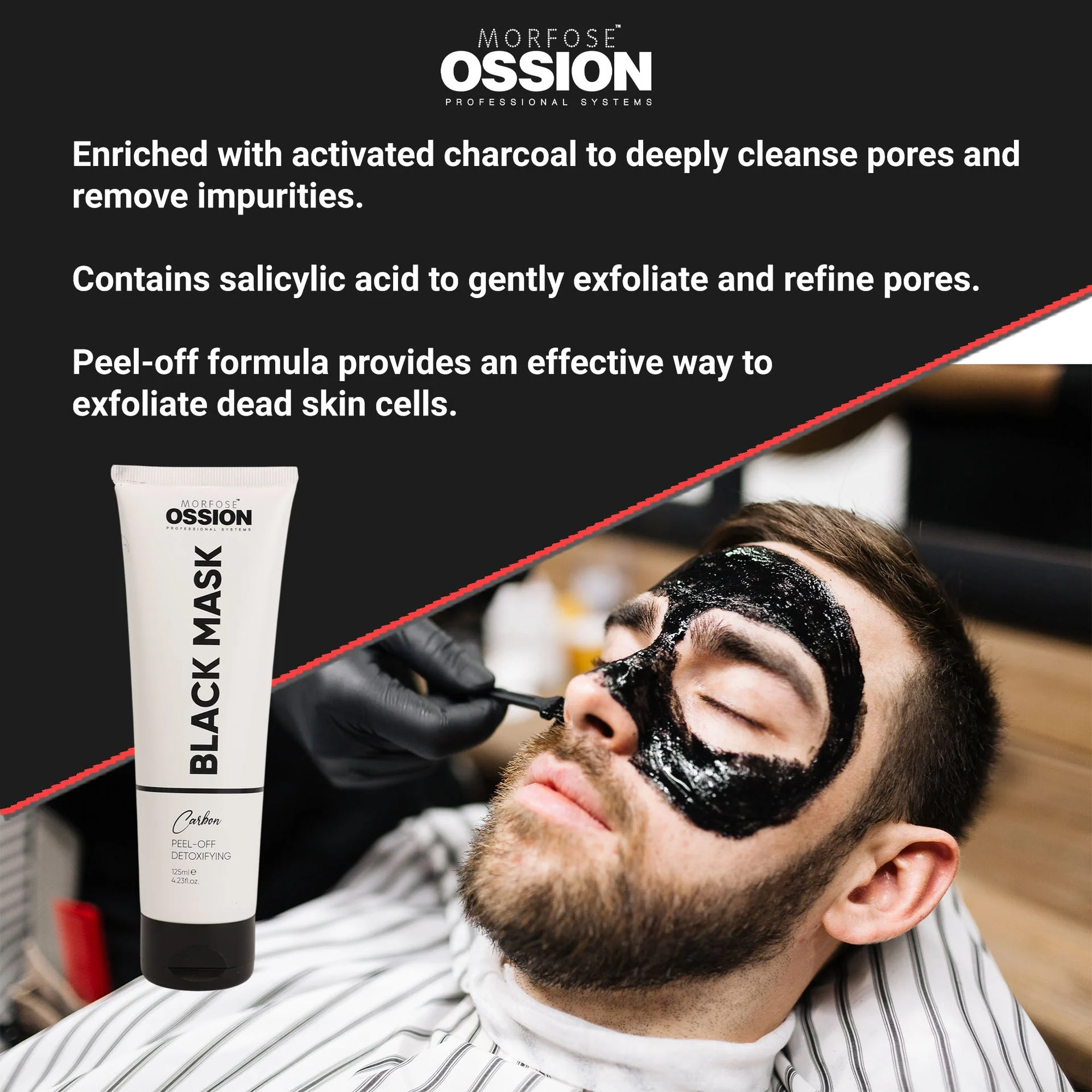 Morfose - Ossion Carbon Peel-Off Black Mask 125ml - Image 4