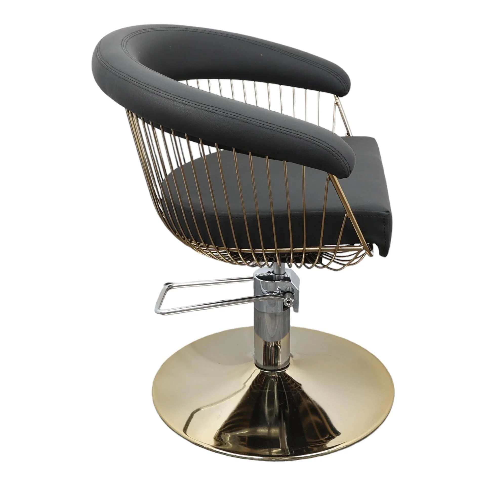 Salon Styling Chair - Comfort in Chrome Designer Hairdressing Seat - Image 4