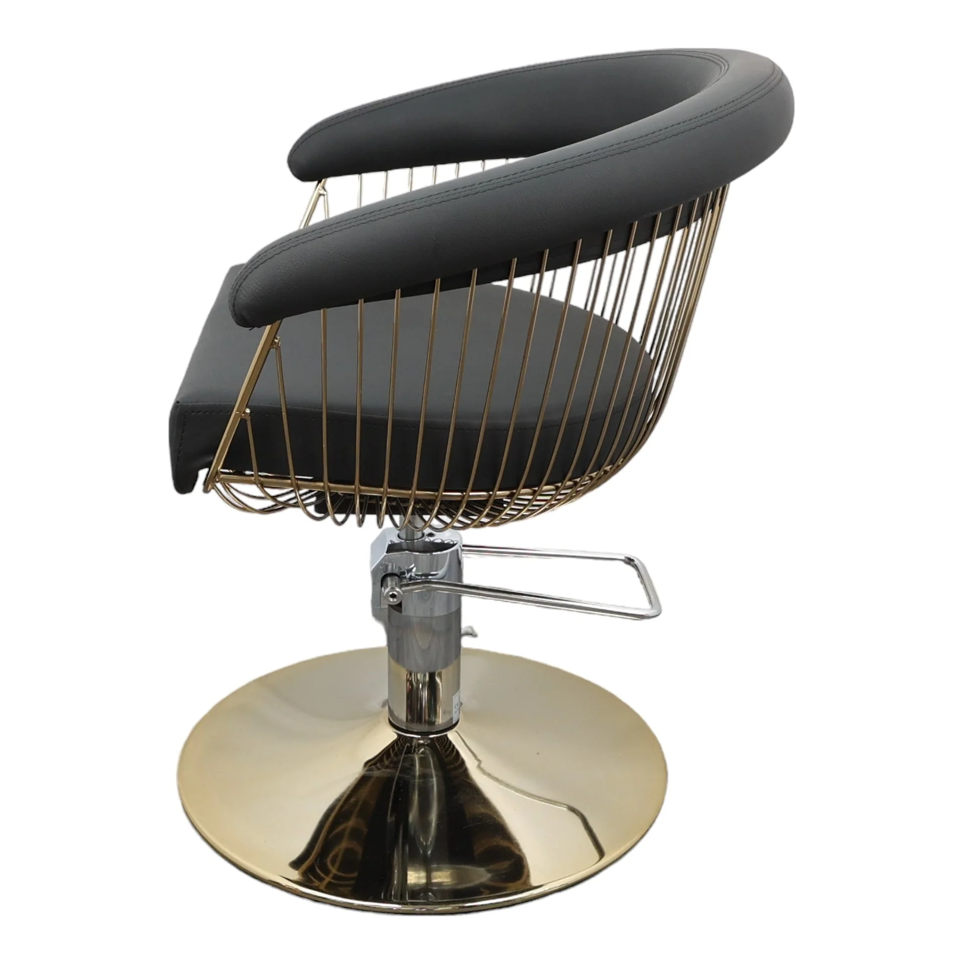 Salon Styling Chair - Comfort in Chrome Designer Hairdressing Seat - Image 5