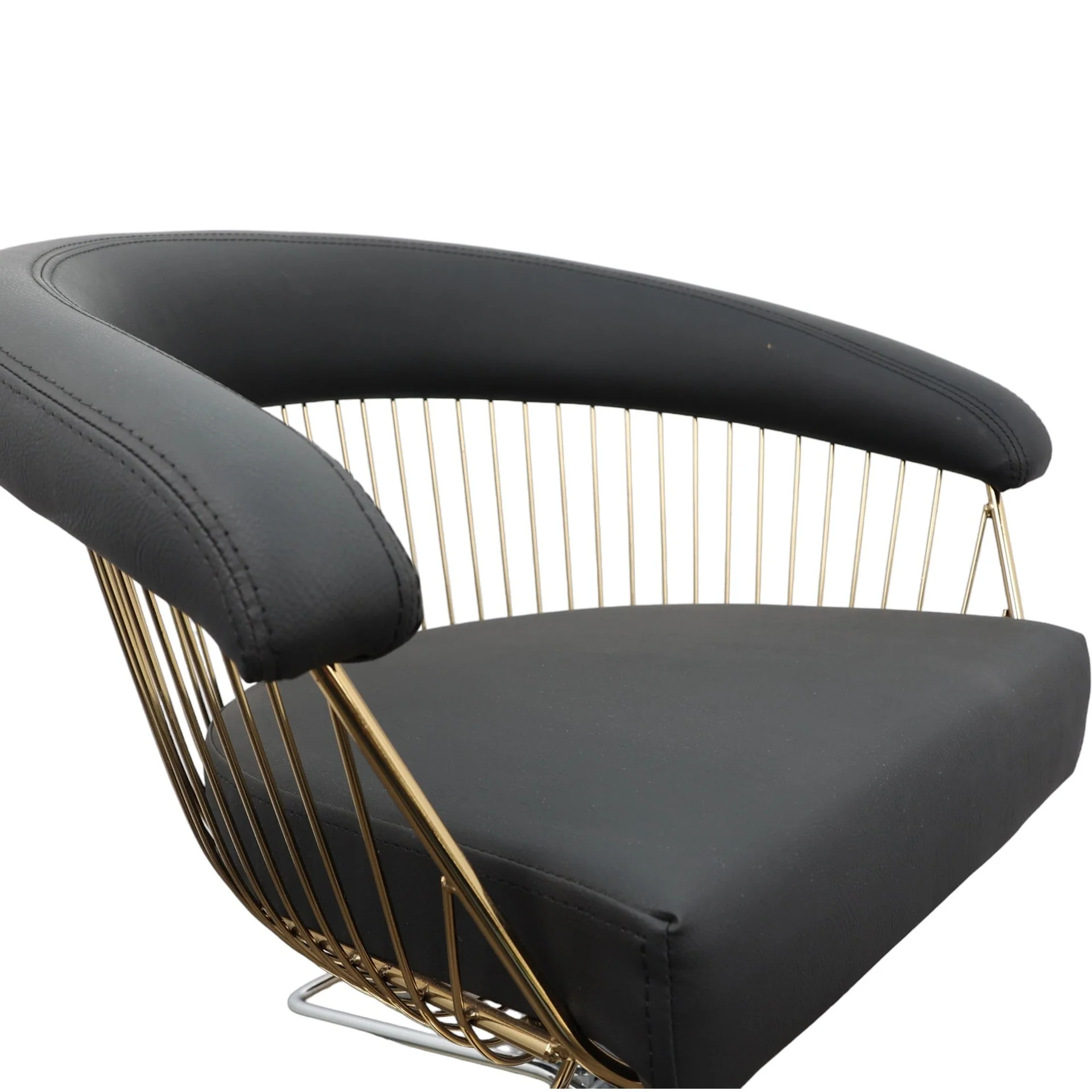 Salon Styling Chair - Comfort in Chrome Designer Hairdressing Seat - Image 8