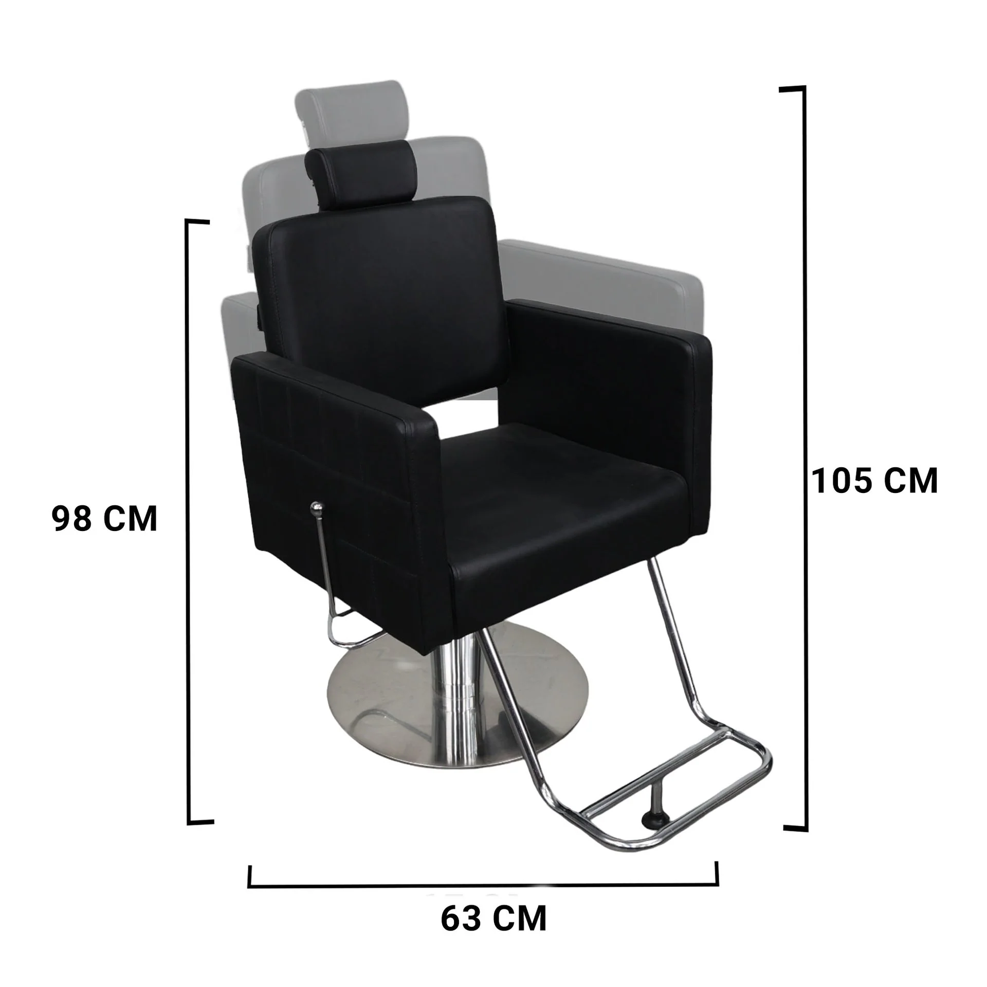 Salon Styling Chair - Hydraulic Recliner Chair - Image 5